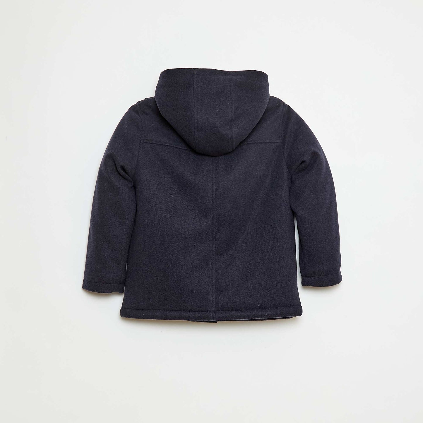 Wool-Look Hooded Coat with Warm Lining BLUE
