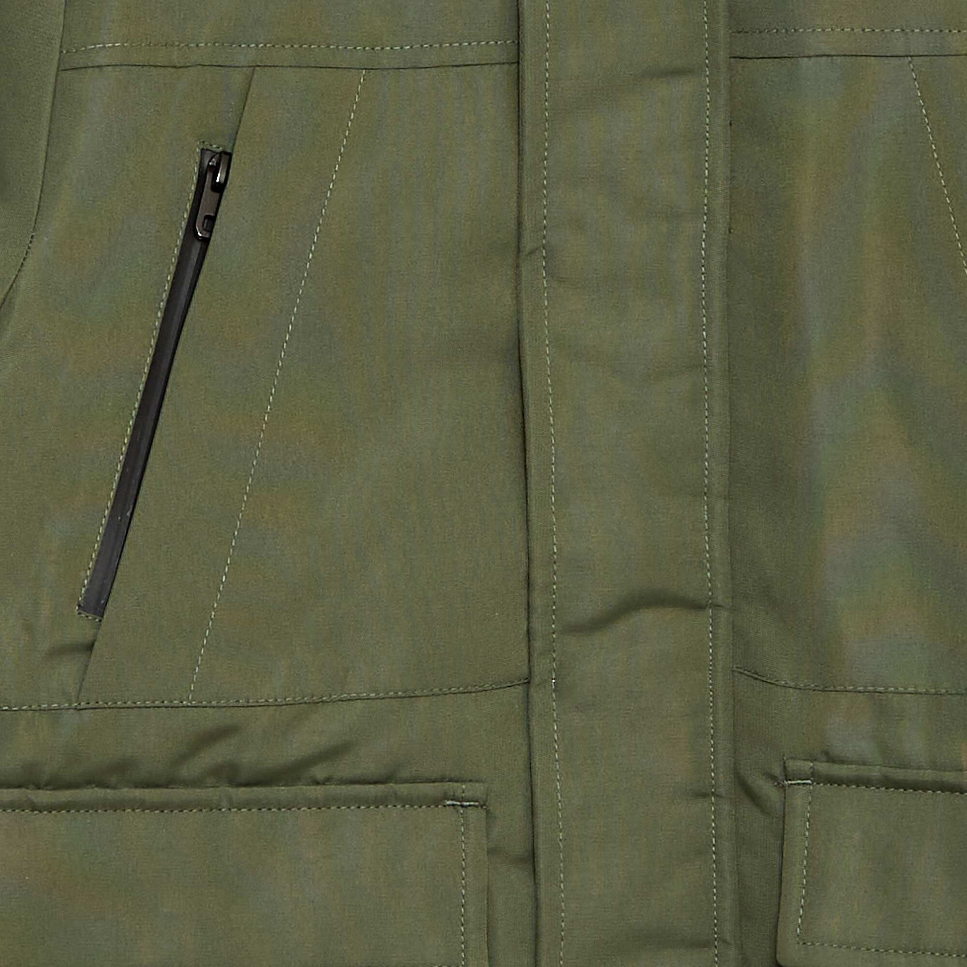 Water-Repellent Hooded Parka GREEN