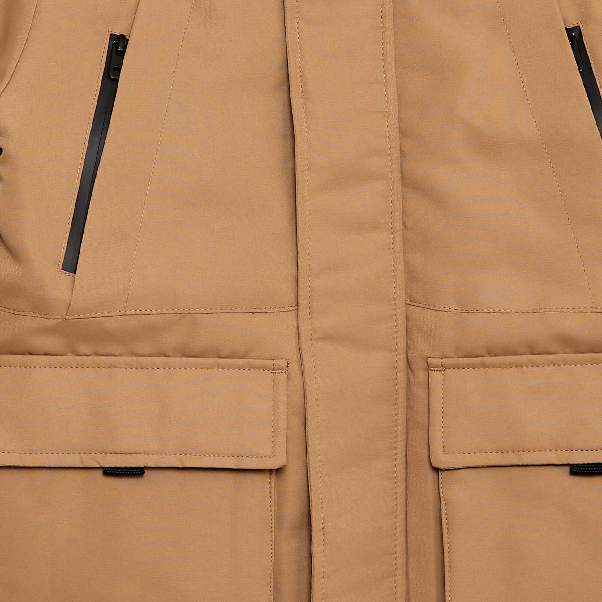 Water-Repellent Hooded Parka BEIGE