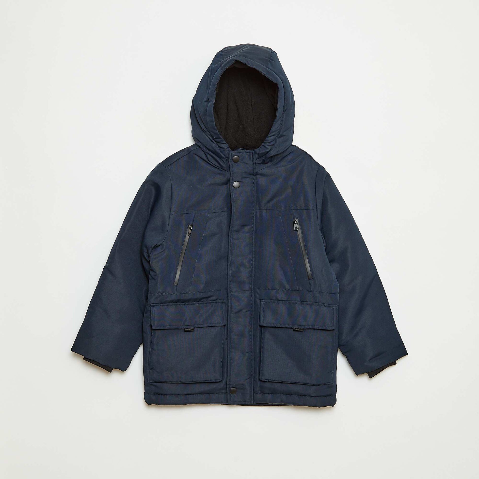 Water-Repellent Hooded Parka BLUE