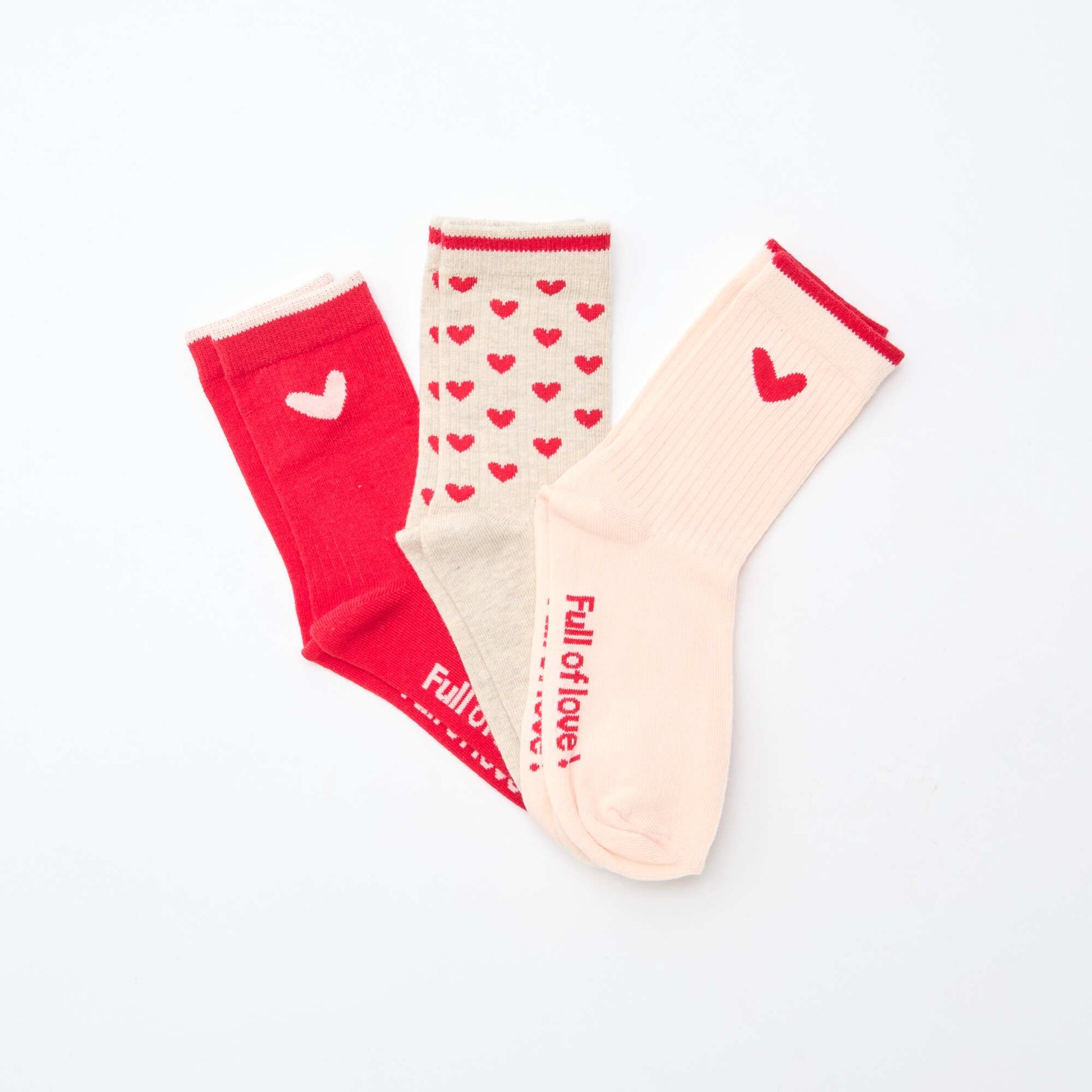 Pack of 3 pairs of socks RED