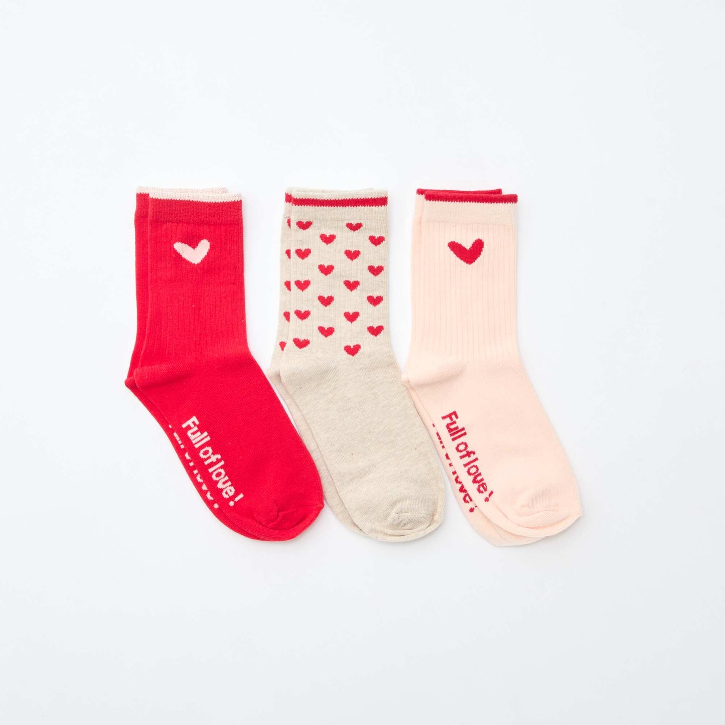 Pack of 3 pairs of socks RED