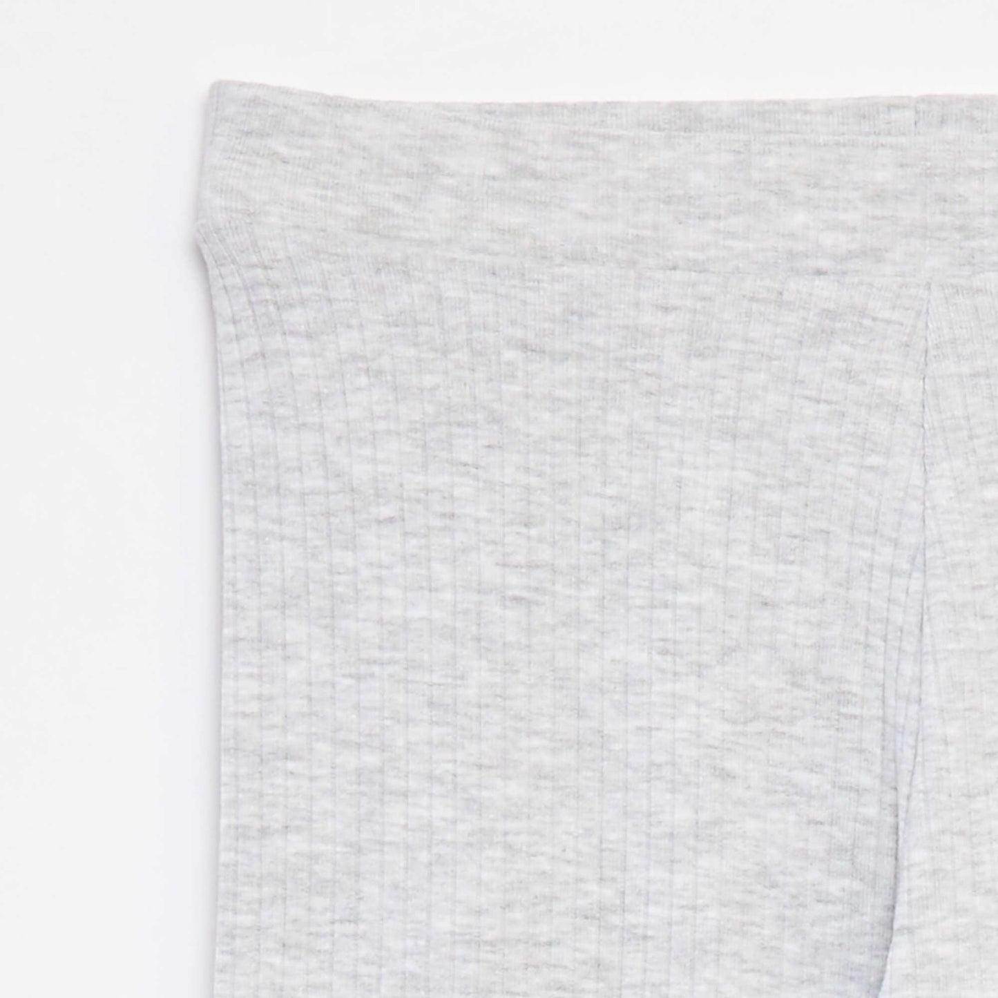 Plain ribbed long leggings GREY