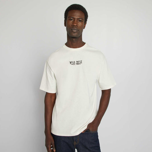 'Wild West' short-sleeved T-shirt WHITE