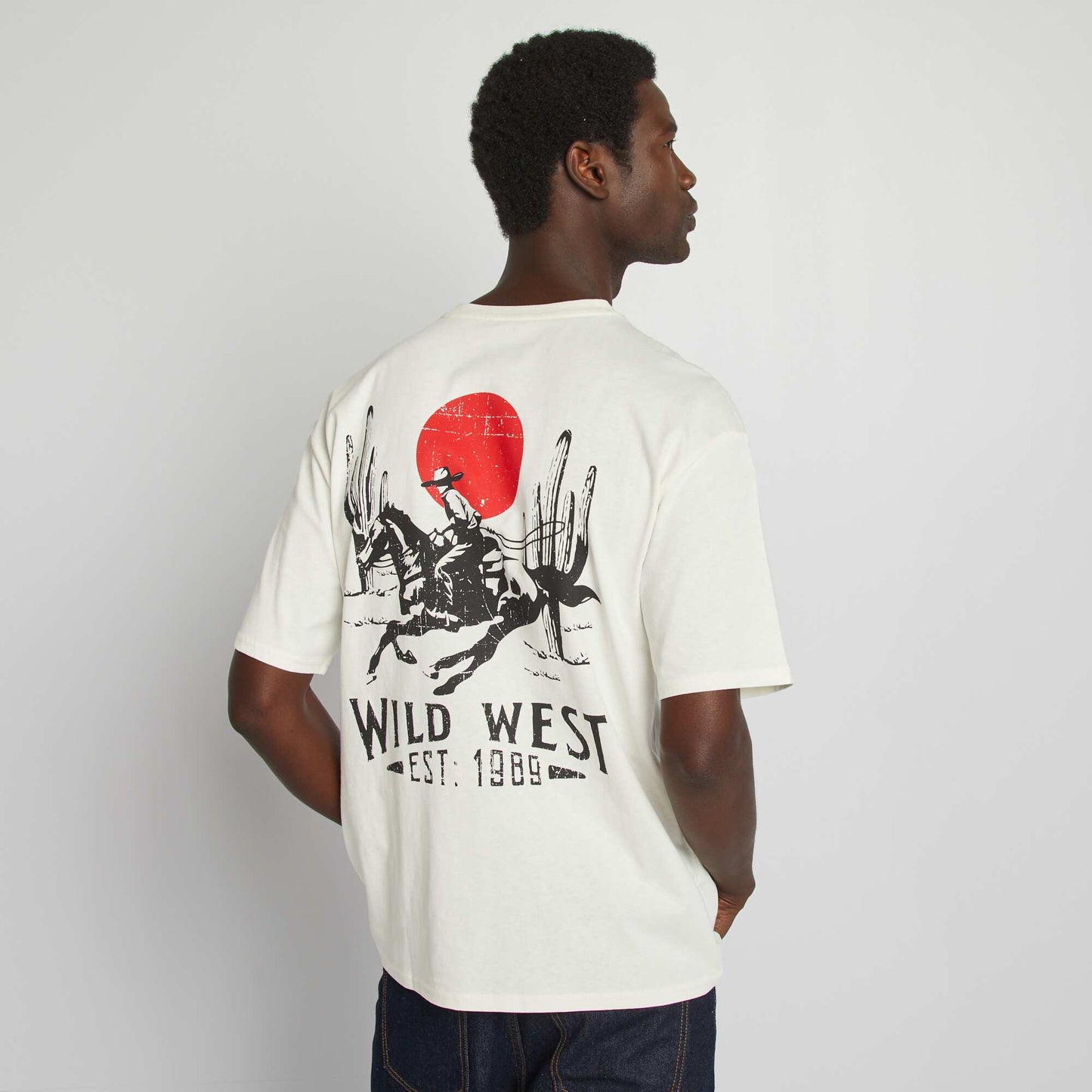 'Wild West' short-sleeved T-shirt WHITE