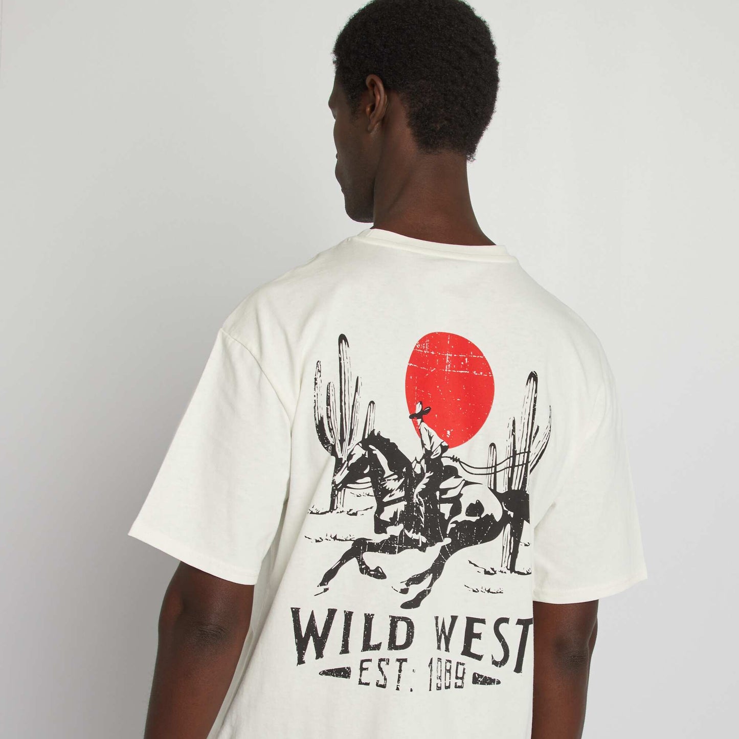 'Wild West' short-sleeved T-shirt WHITE