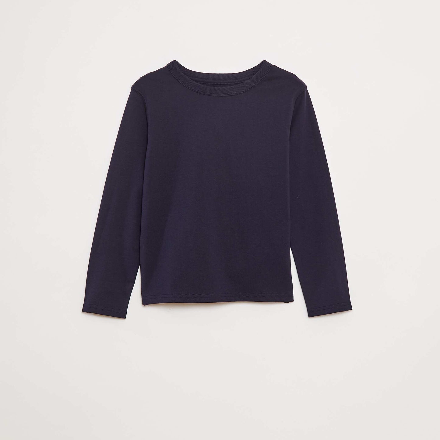 Plain long-sleeved T-shirt BLUE