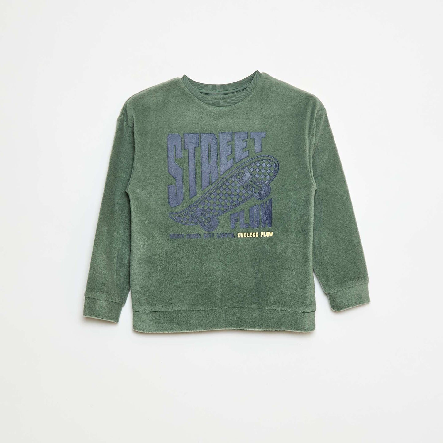 Printed Fleece Pajamas GREEN