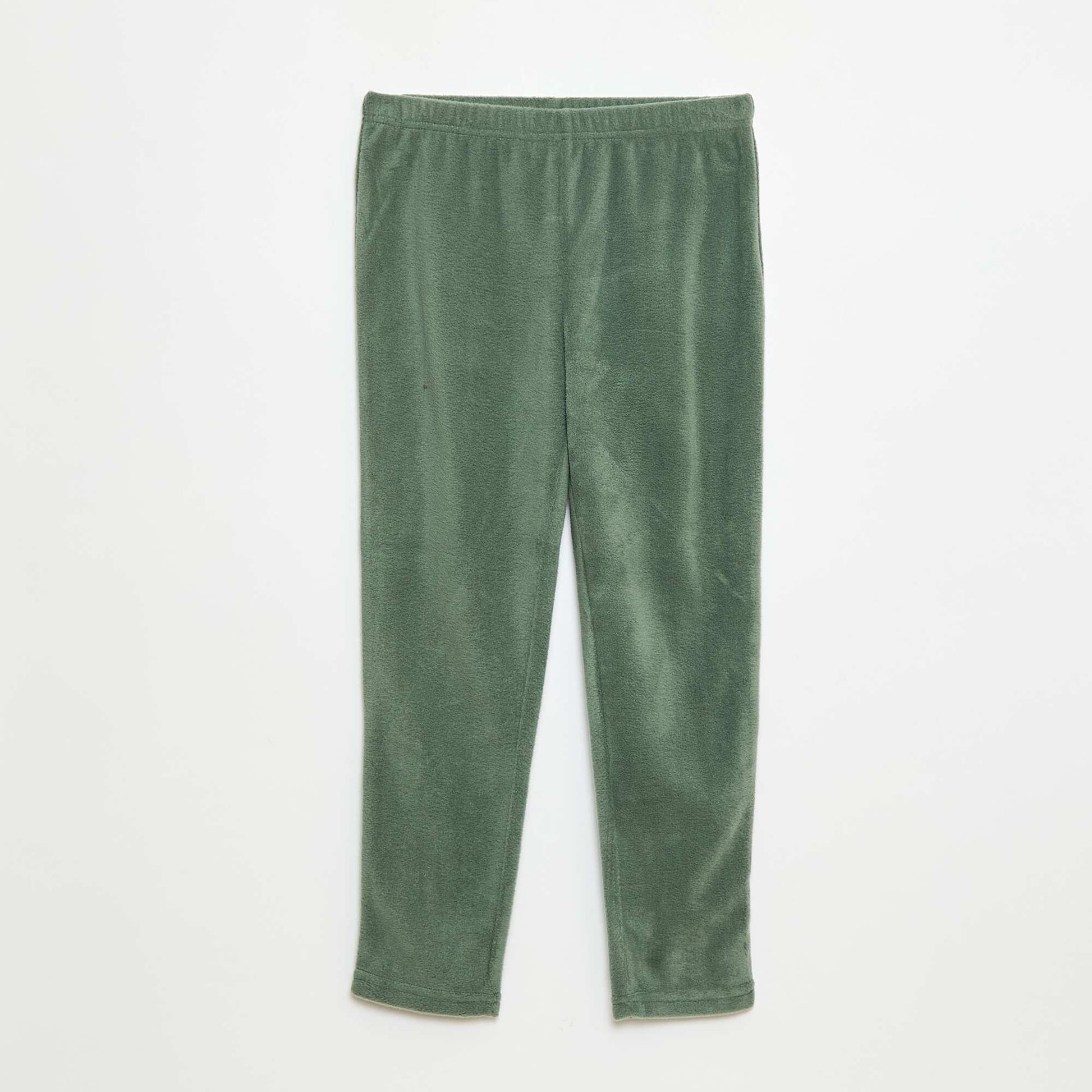 Printed Fleece Pajamas GREEN