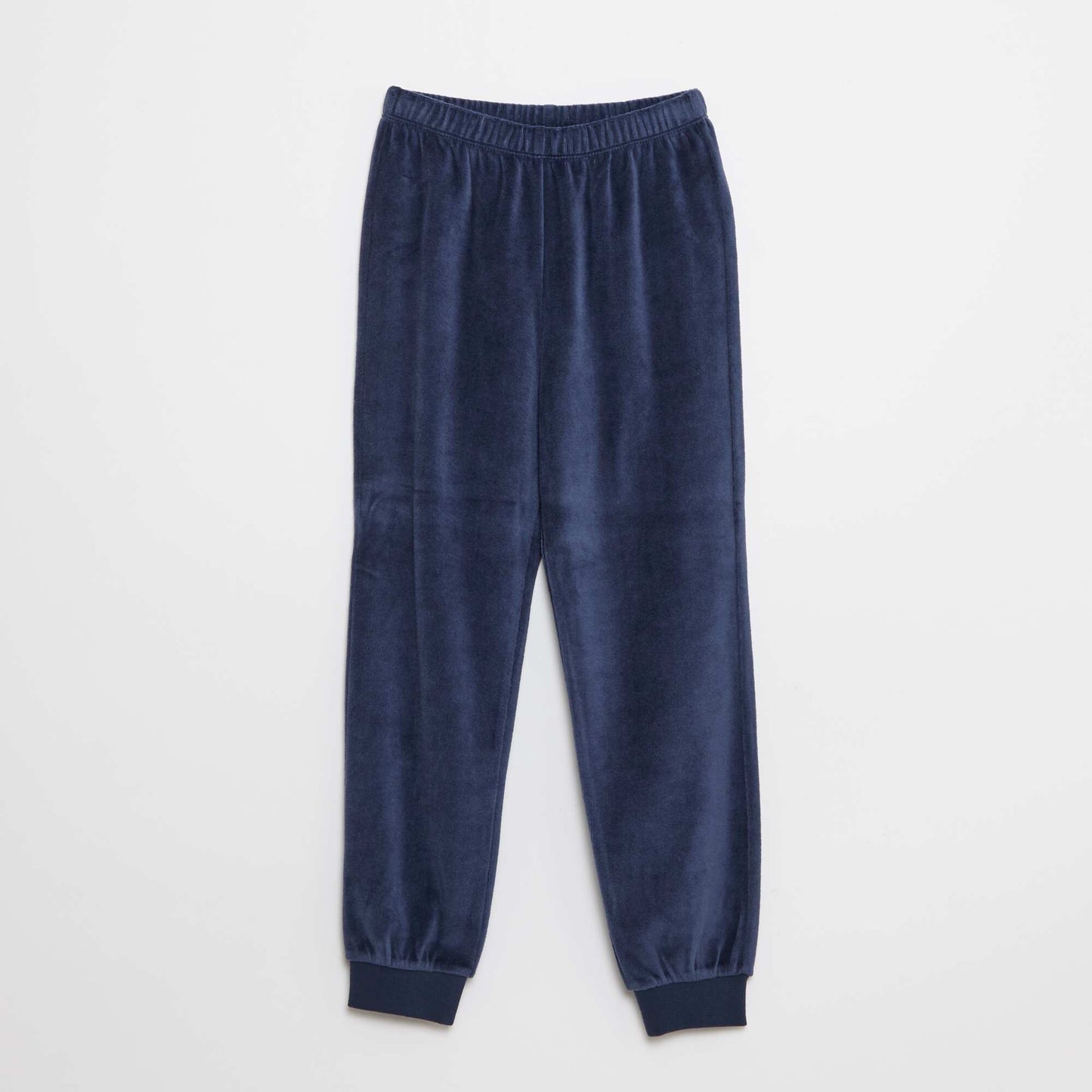 Printed Velvet Pyjama Set with Sweatshirt + Trousers - 2 pieces BLUE