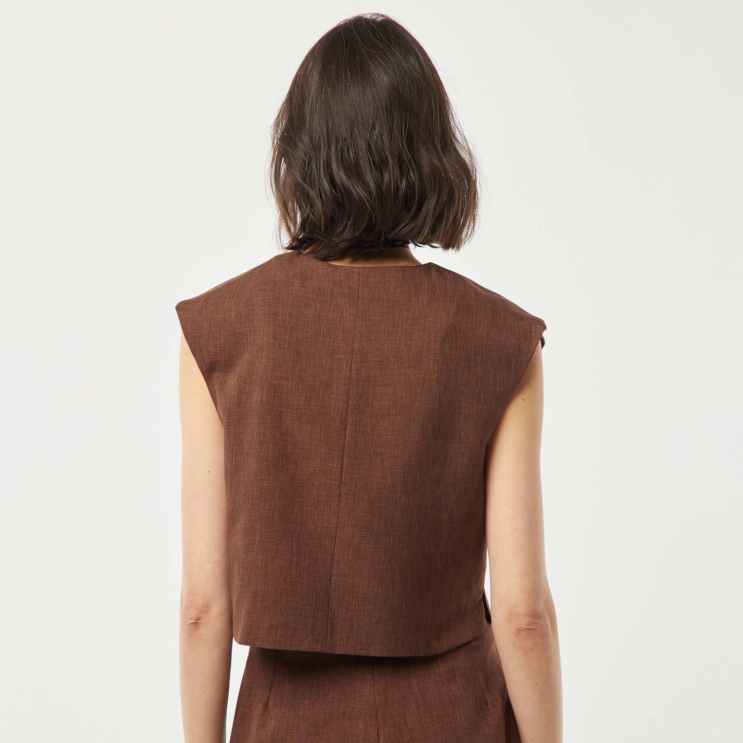 Plain waistcoat BROWN