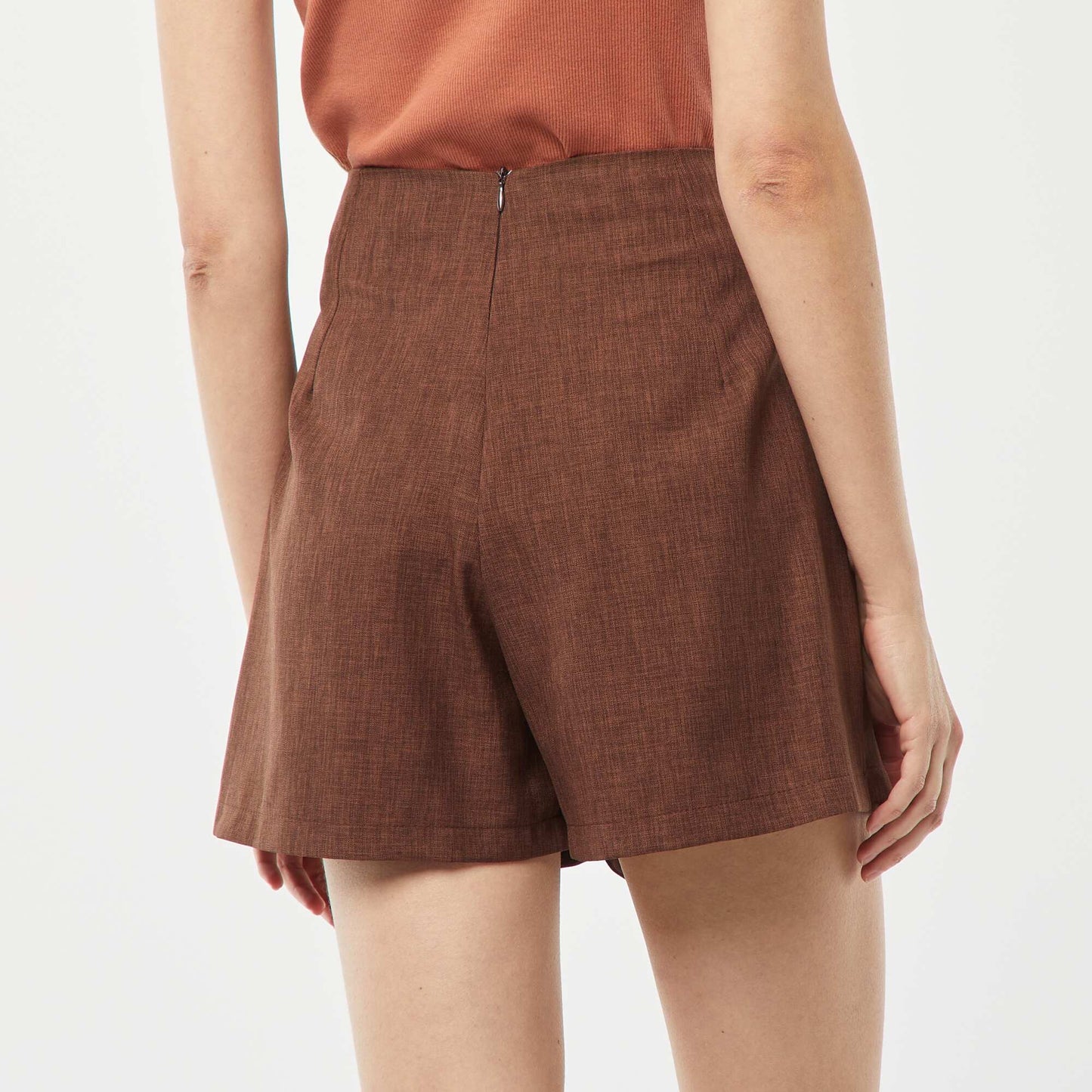 Short plain skort BROWN