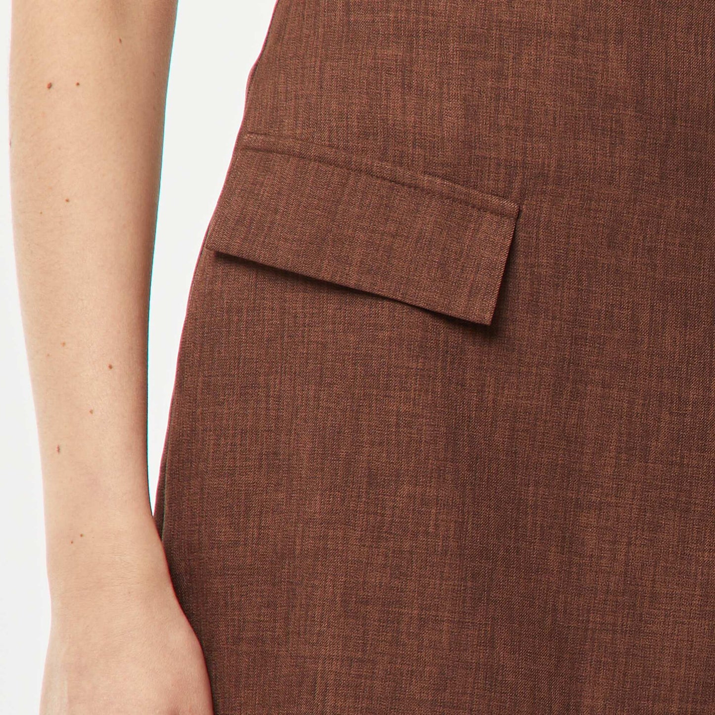 Short plain skort BROWN