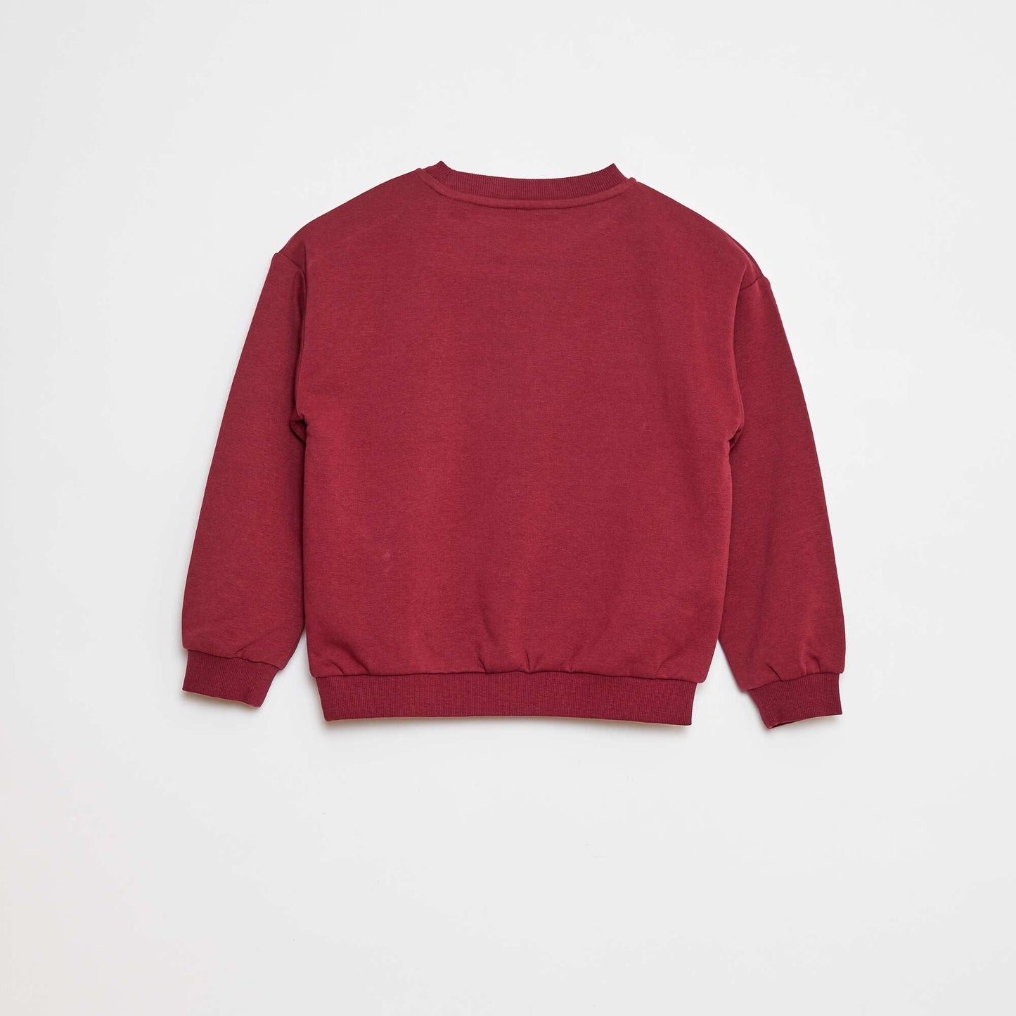 سويت شيرت بأكمام طويلة بأكمام طويلة بطبعة RED