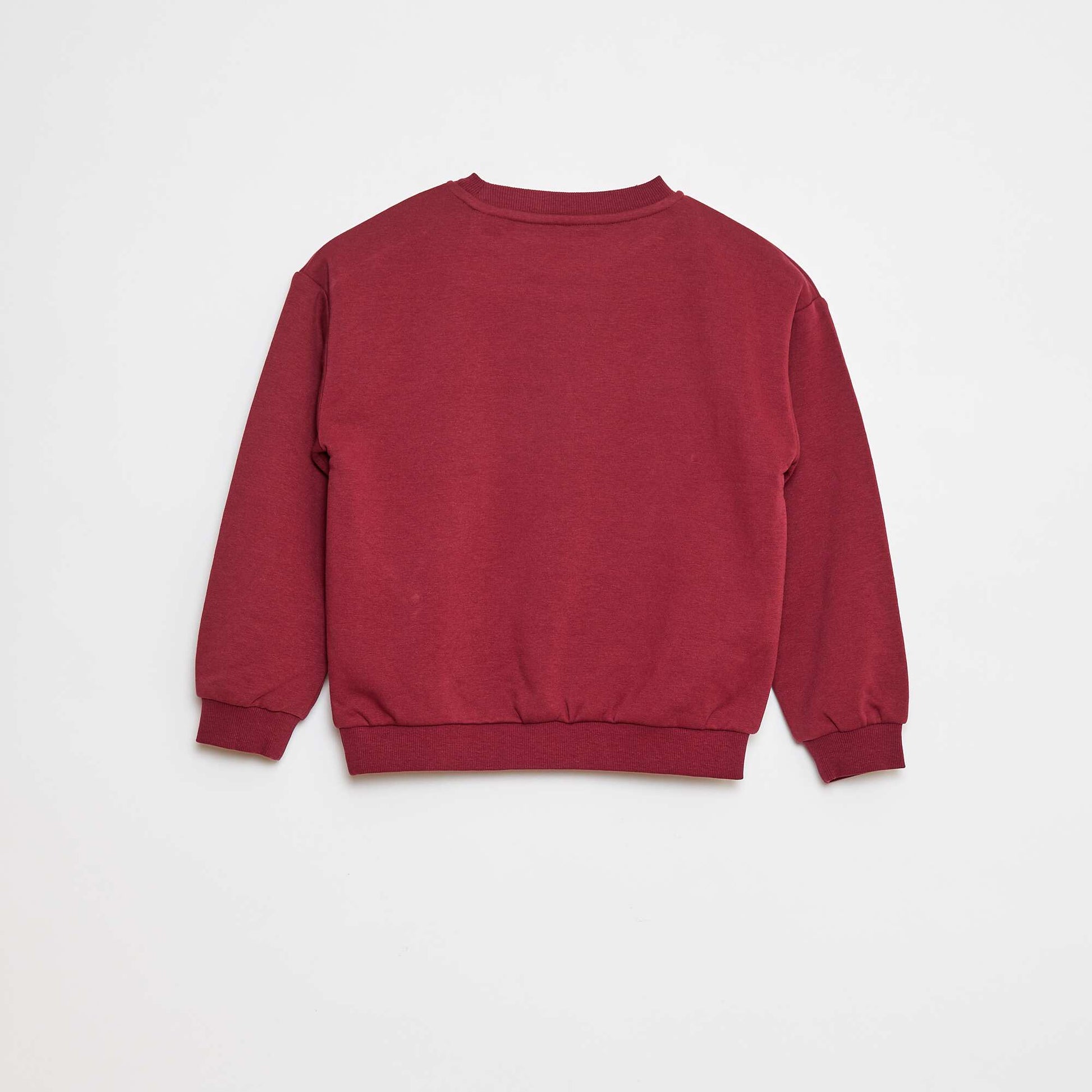 سويت شيرت بأكمام طويلة بأكمام طويلة بطبعة RED