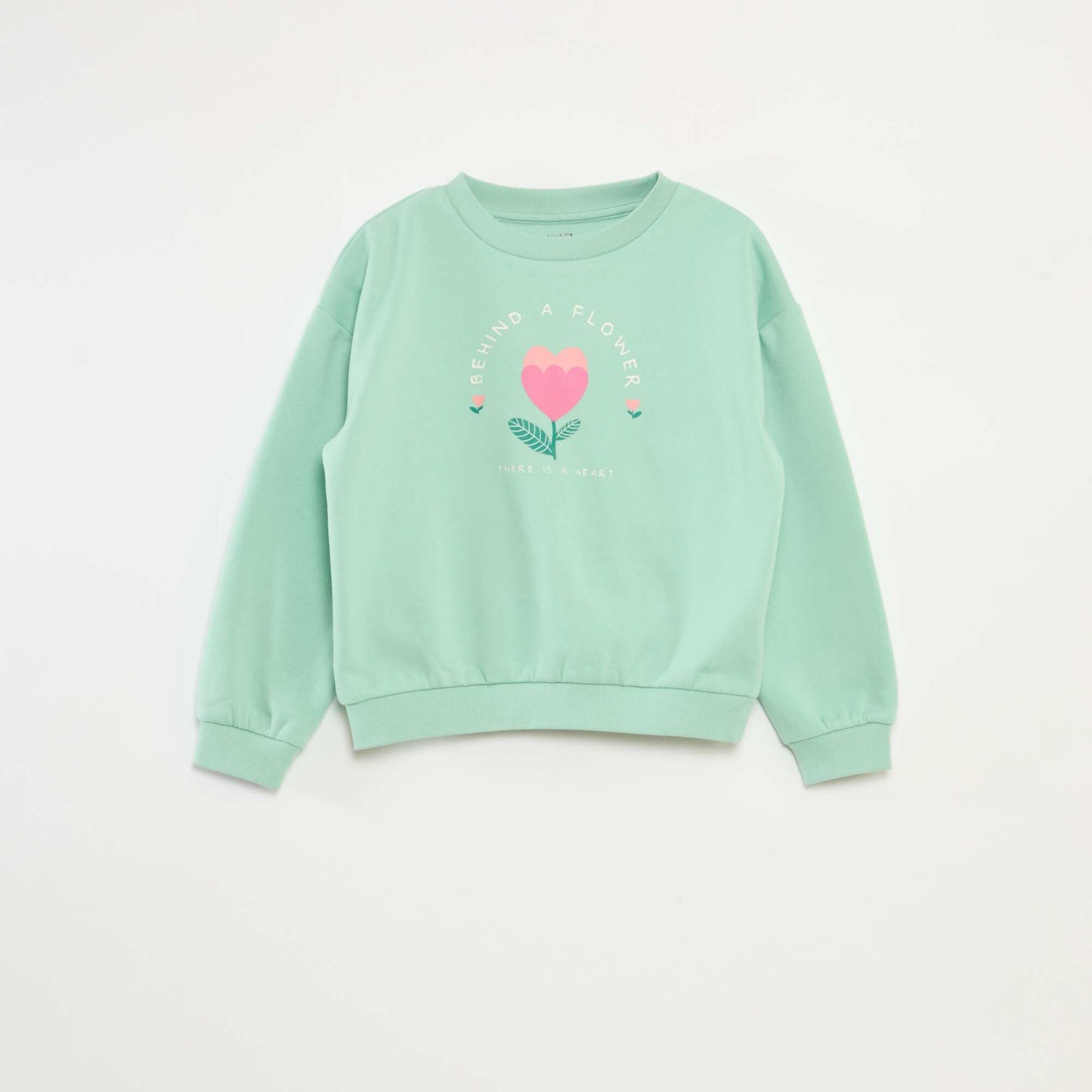 Long-sleeved sweatshirt with print GREEN