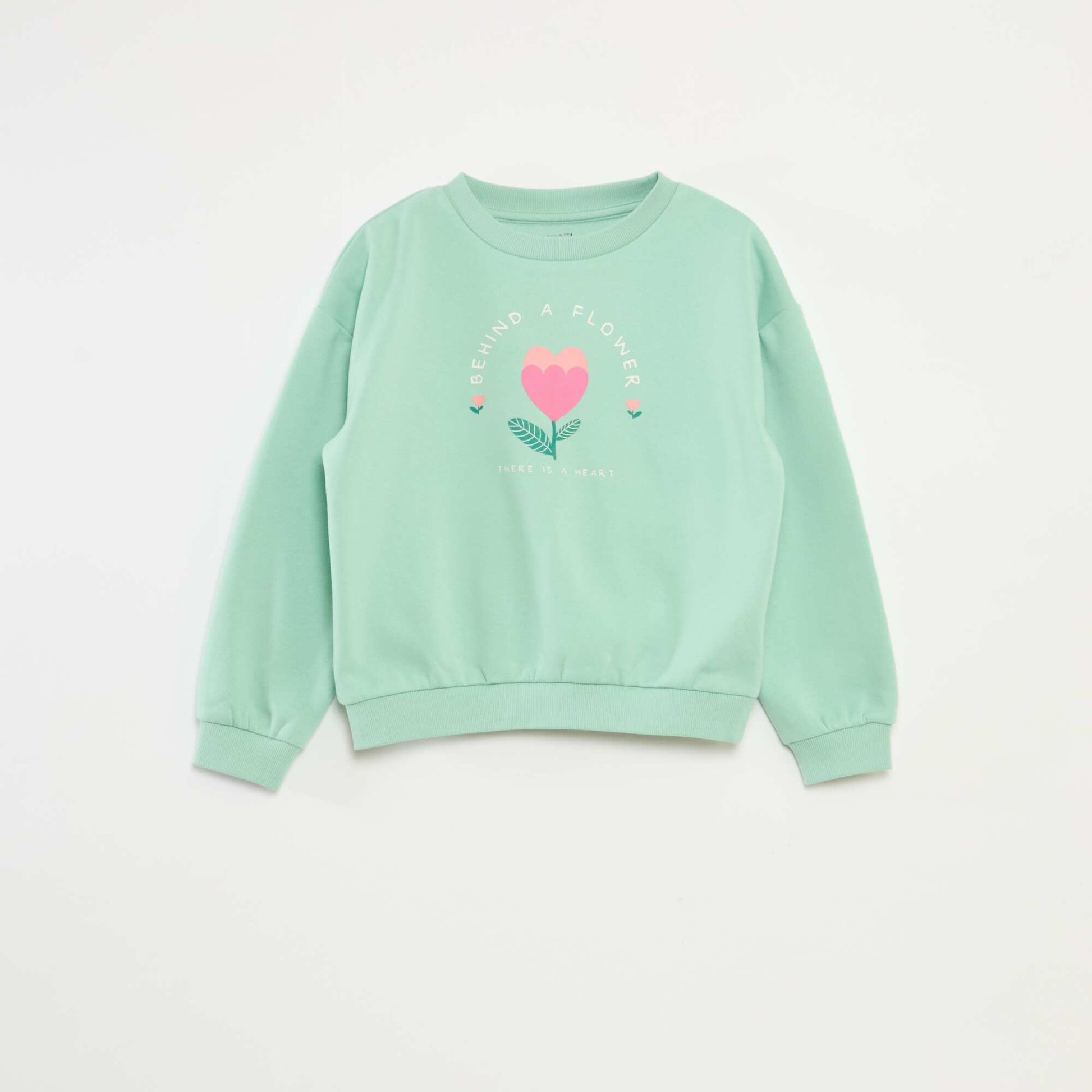 Long-sleeved sweatshirt with print GREEN