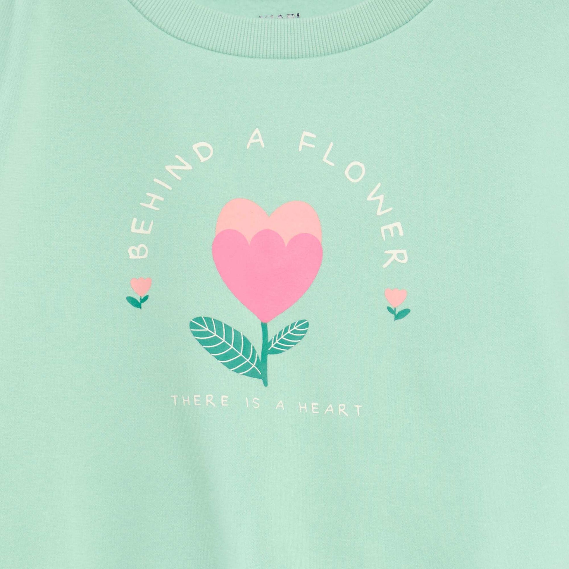 Long-sleeved sweatshirt with print GREEN