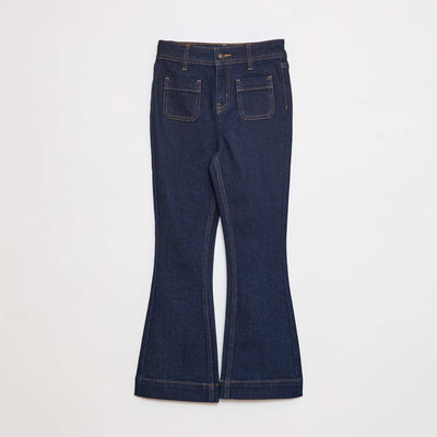 Flared/bootcut jeans with patch pockets BLUE