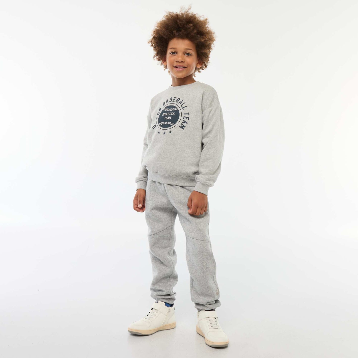 Printed loose-fit sweatshirt GREY