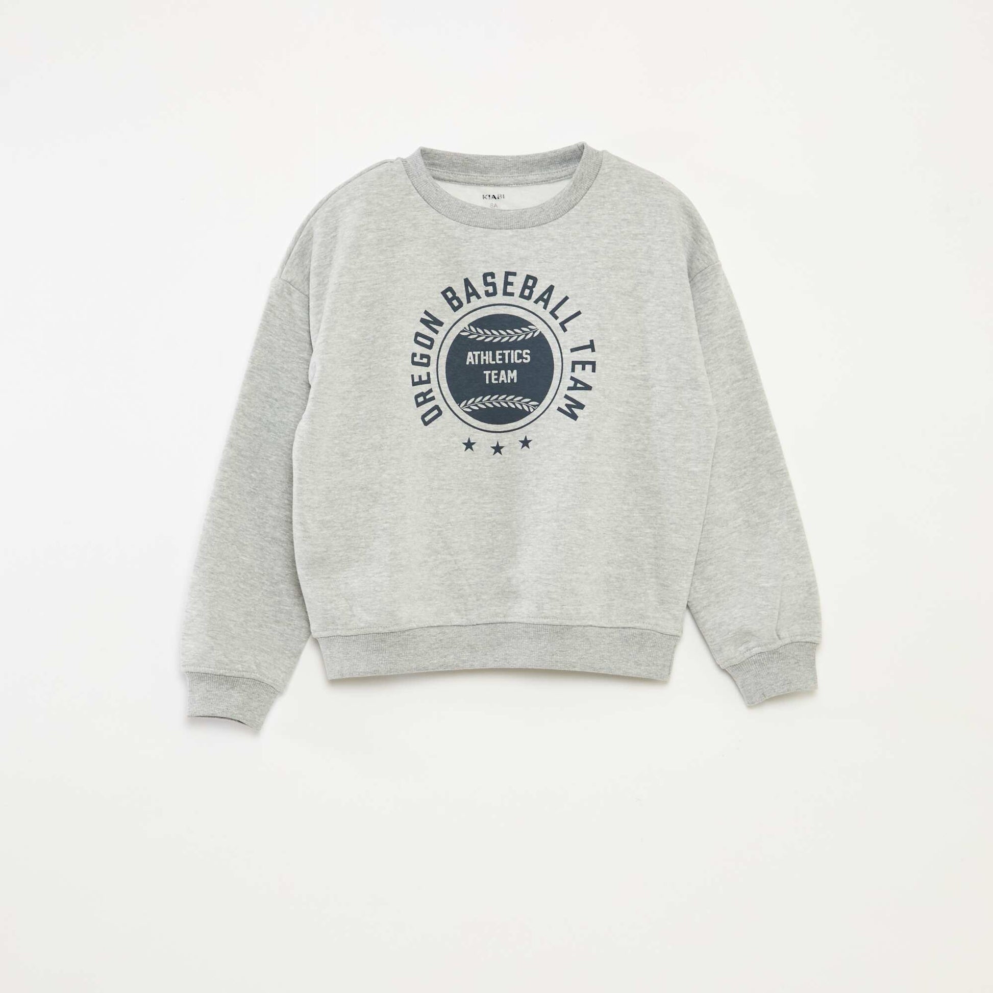 Printed loose-fit sweatshirt GREY