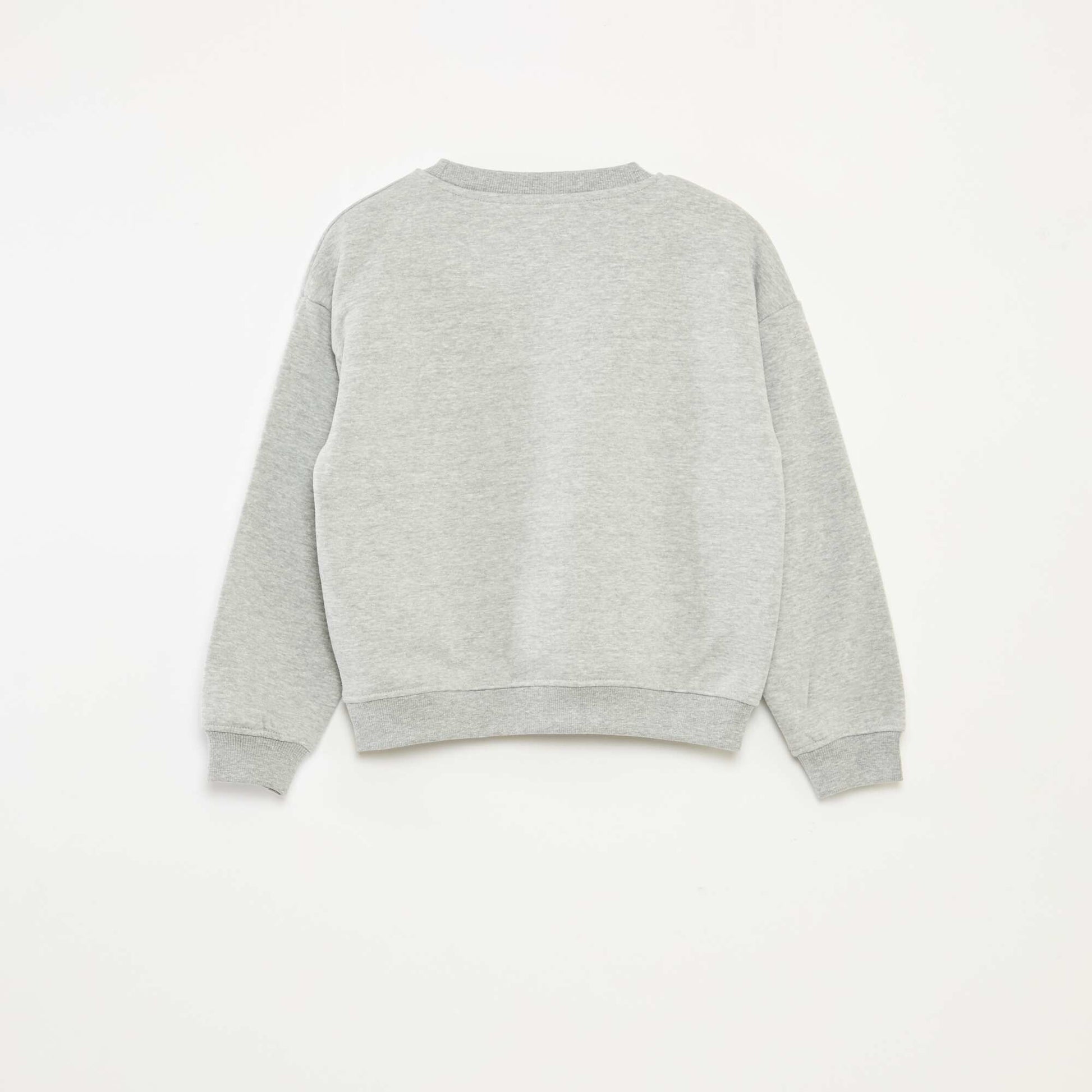 Printed loose-fit sweatshirt GREY