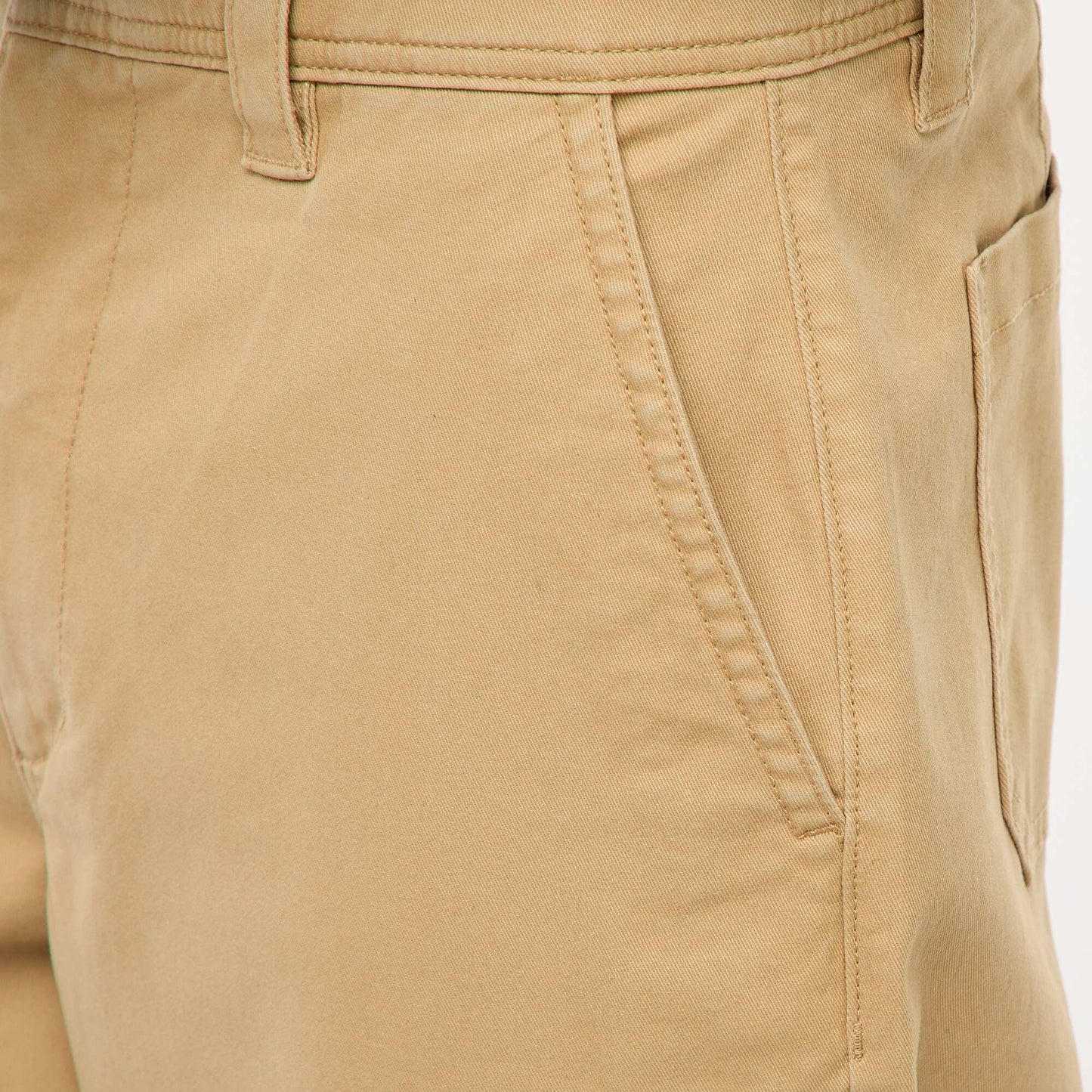 Plain twill wide-leg trousers BEIGE