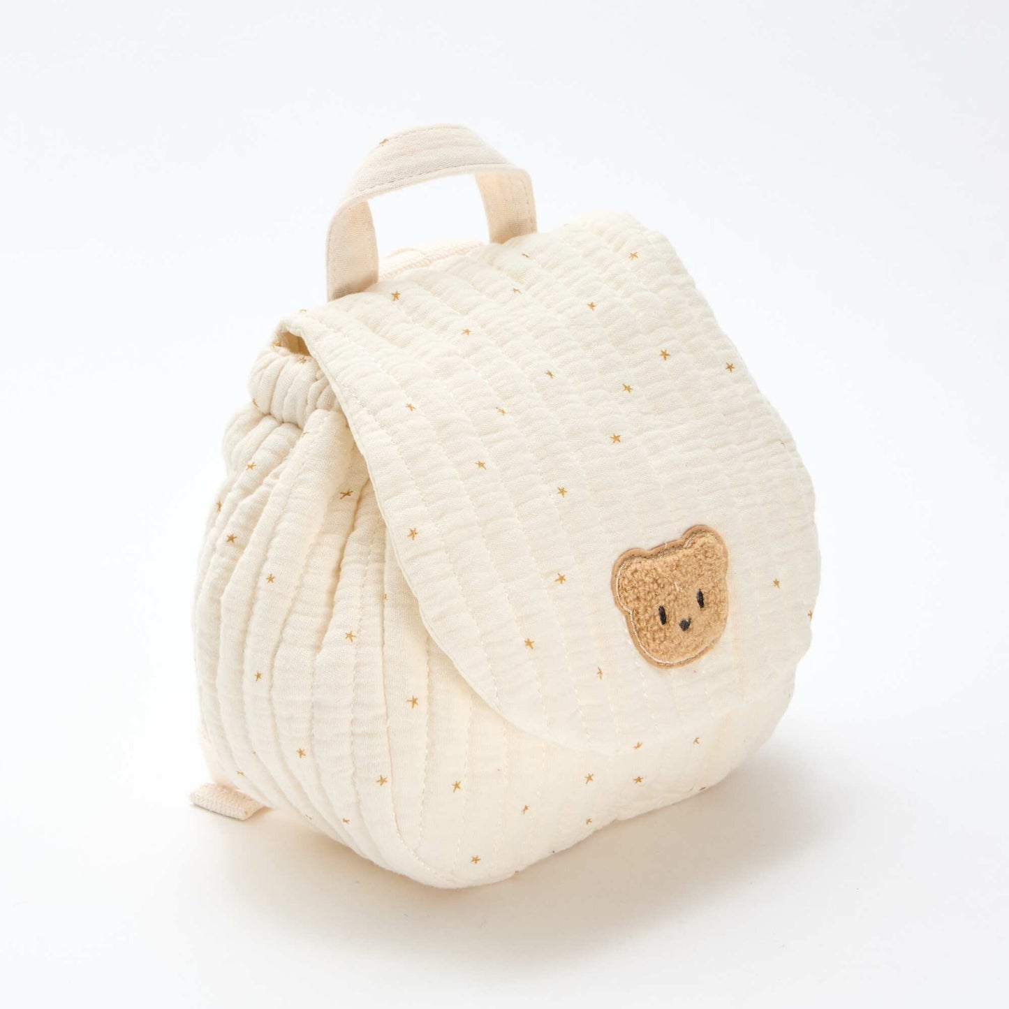 Printed cotton gauze backpack BEIGE
