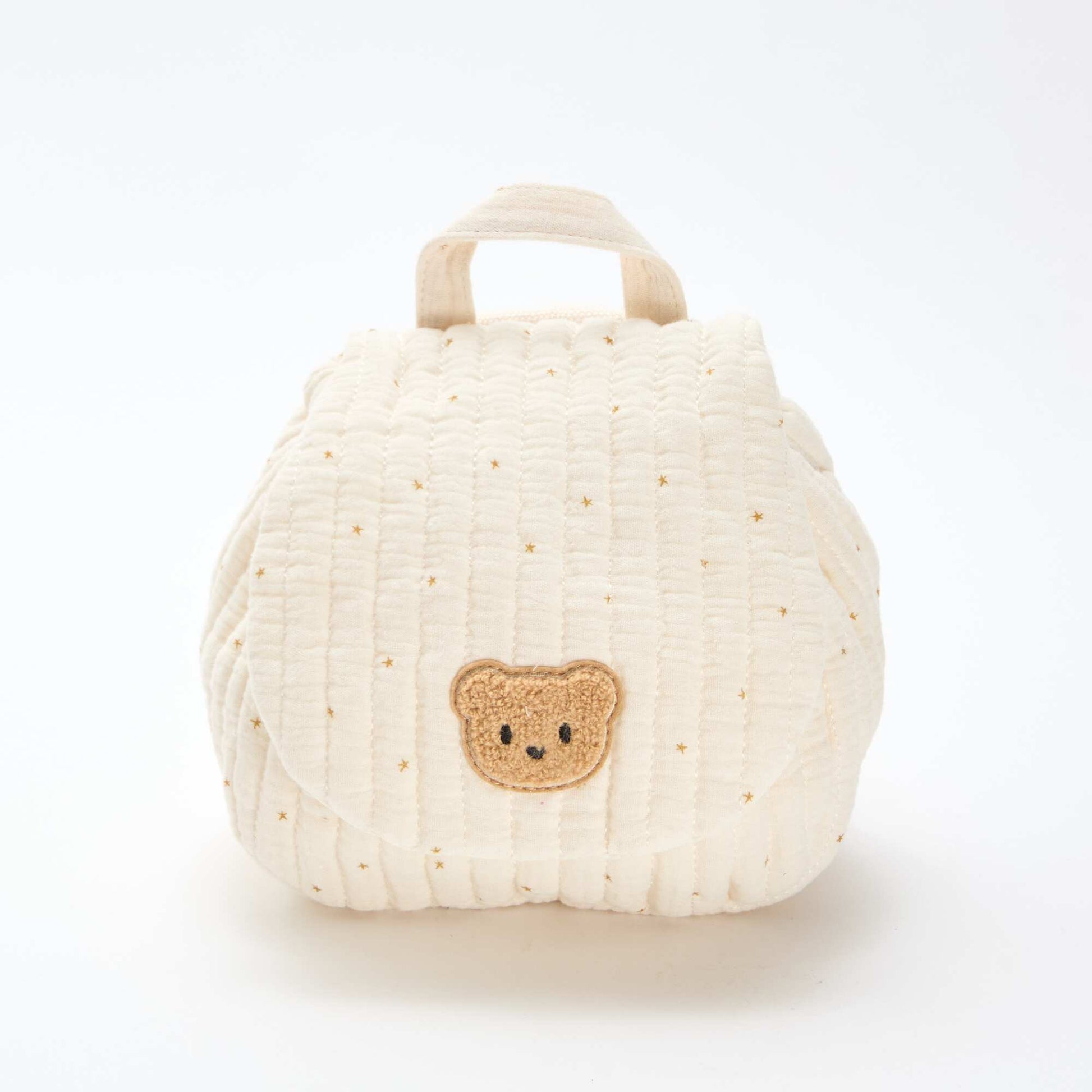 Printed cotton gauze backpack BEIGE