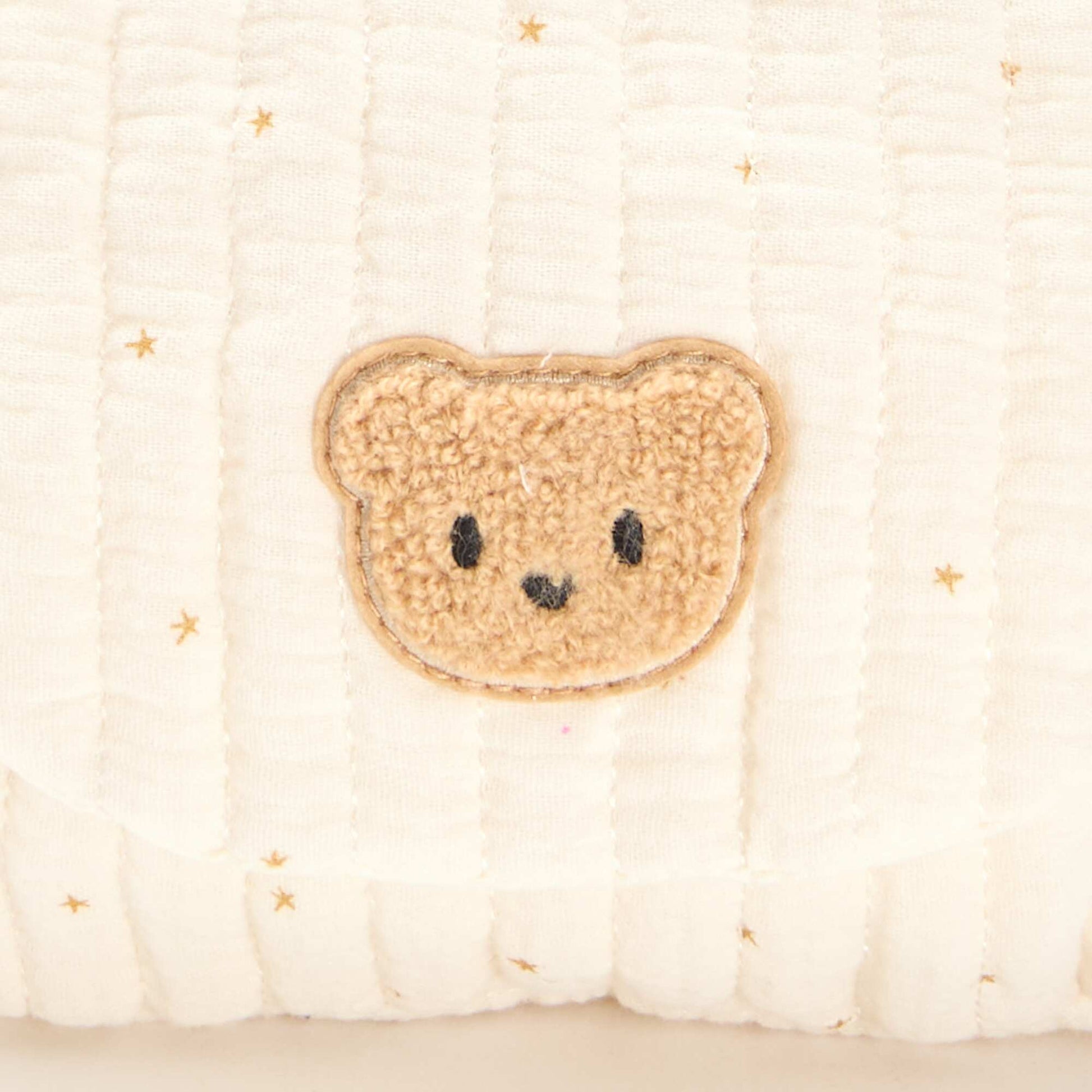 Printed cotton gauze backpack BEIGE