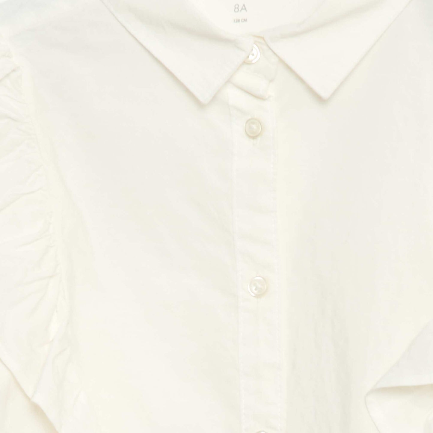 Ruffled Poplin Shirt WHITE
