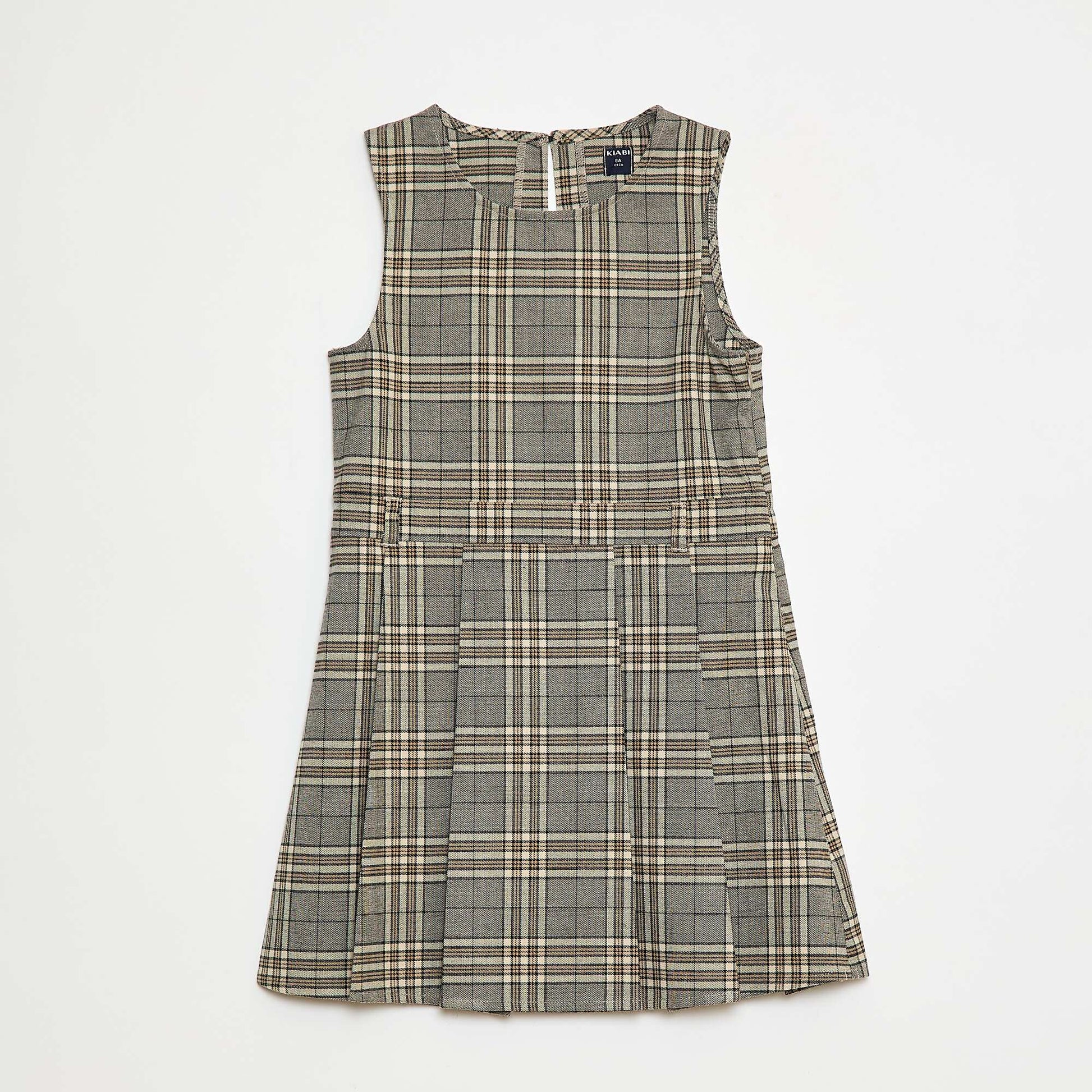 Mid-thigh Checkered Dress GREY