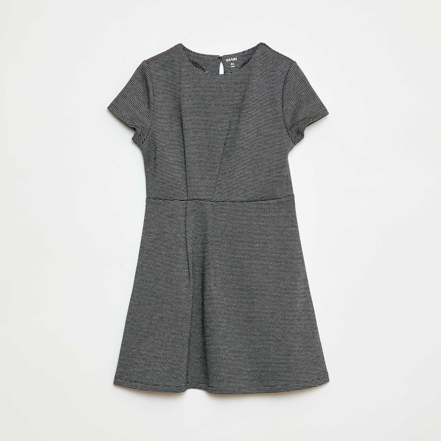 Milano Fit and Flare Short Sleeve Dress BLACK