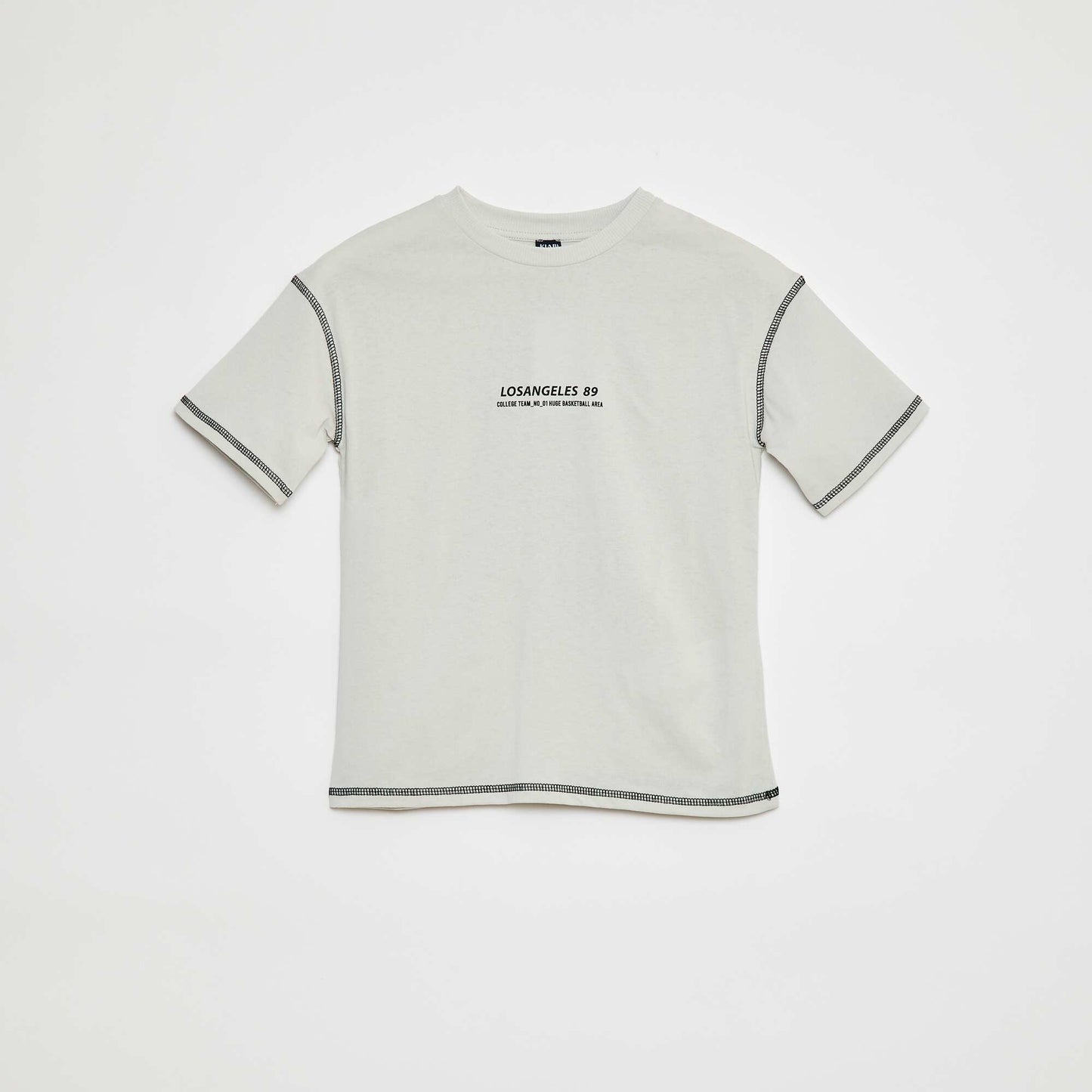Short-sleeved T-shirt with detail GREY