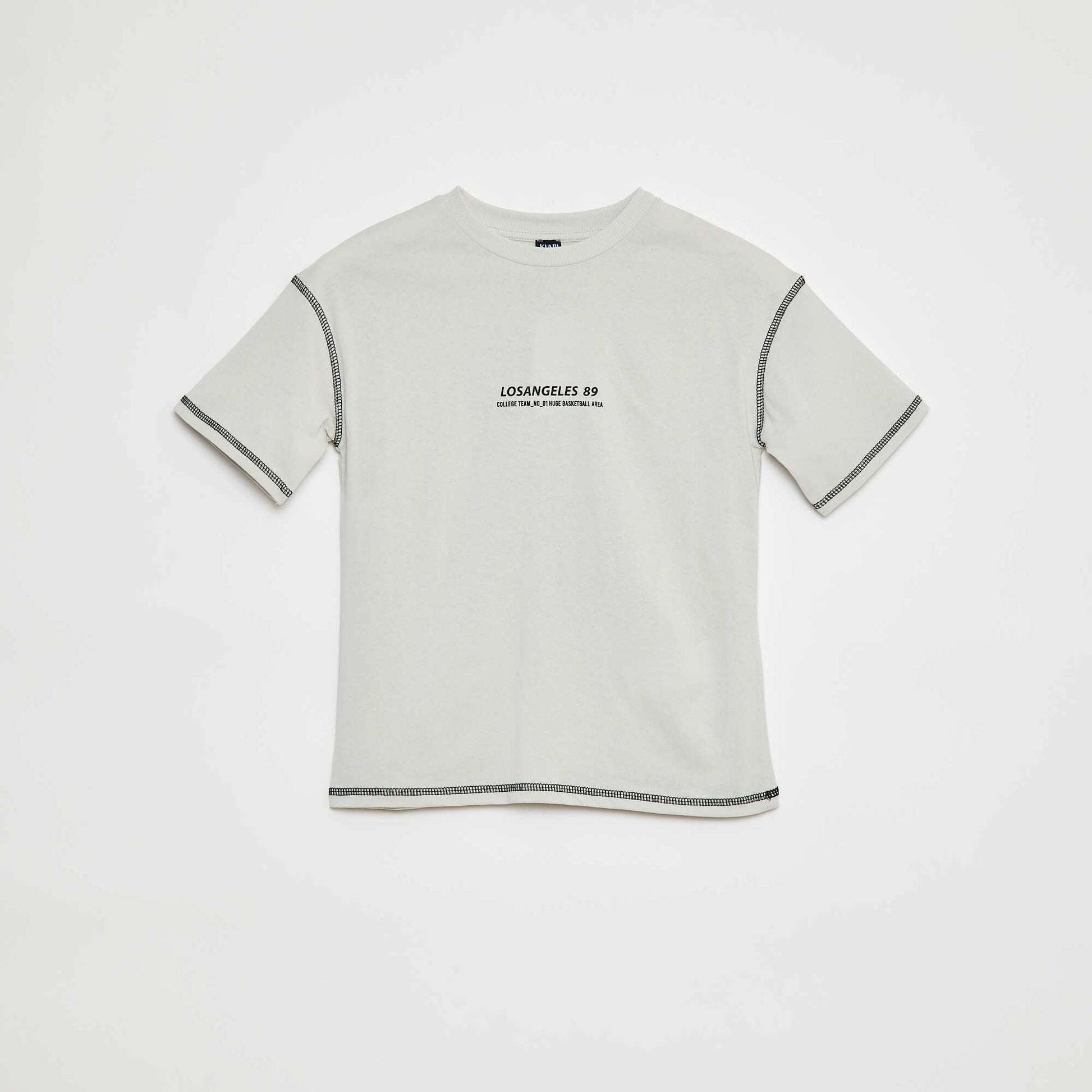 Short-sleeved T-shirt with detail GREY