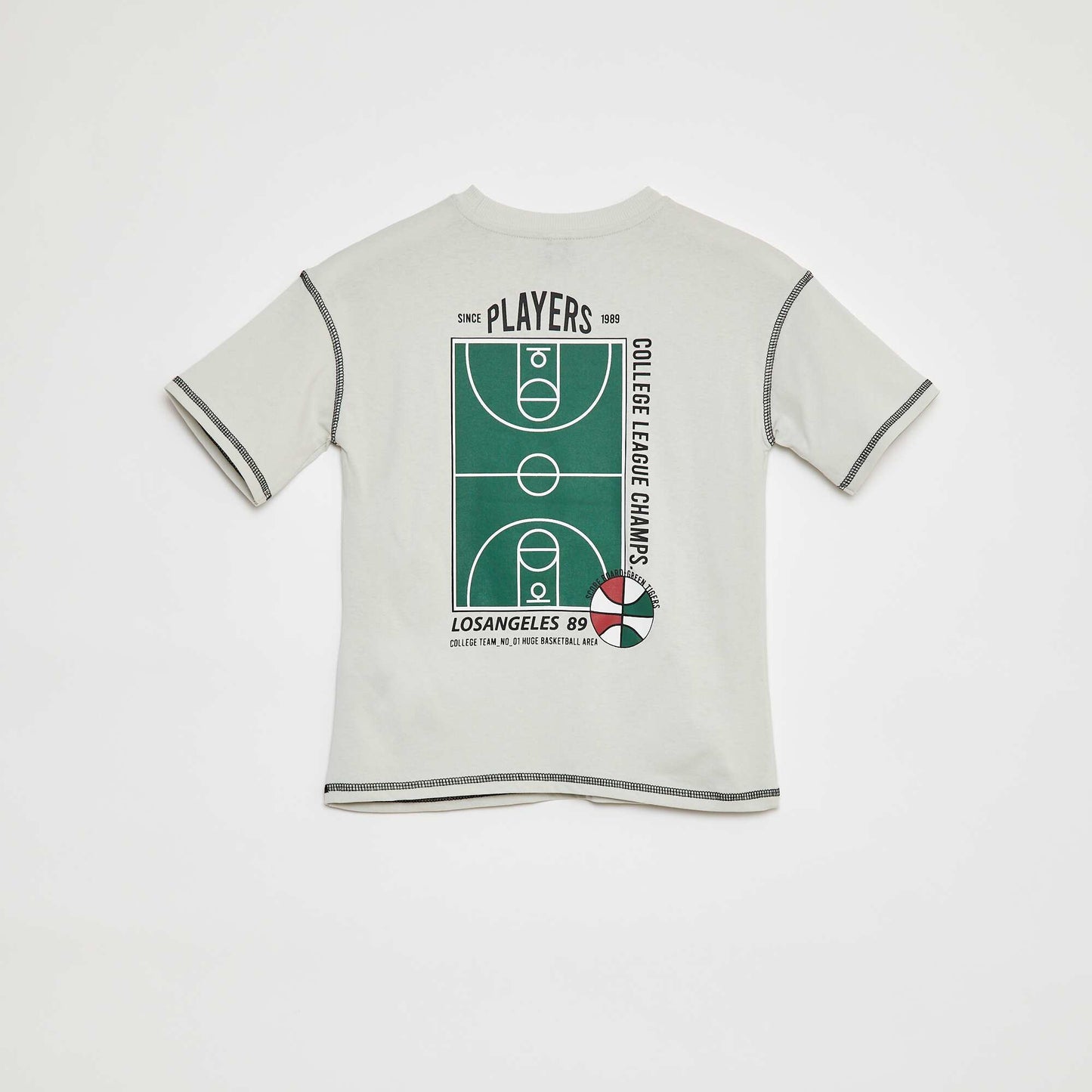 Short-sleeved T-shirt with detail GREY