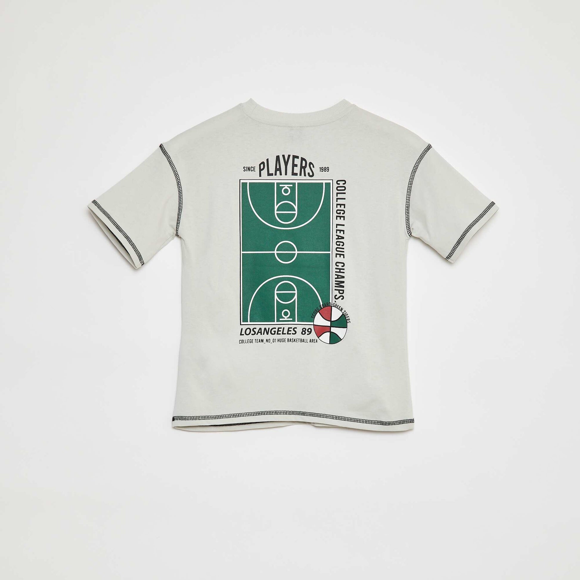 Short-sleeved T-shirt with detail GREY