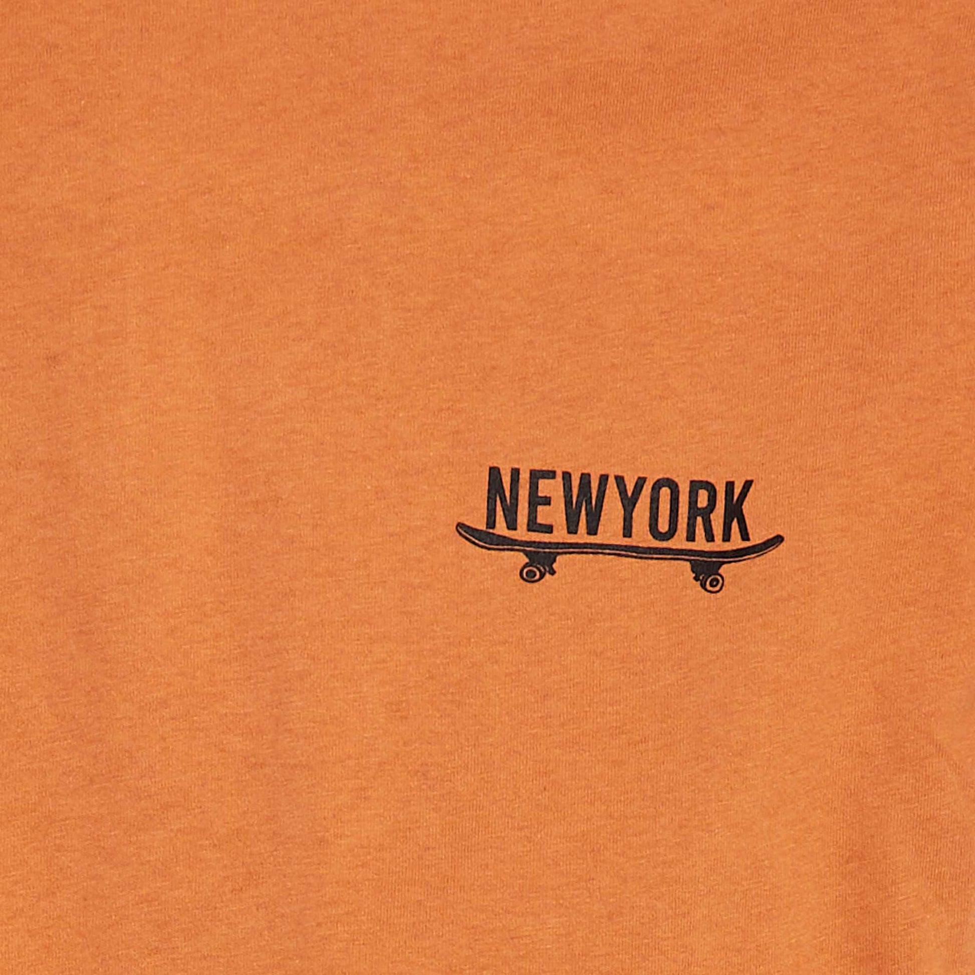 Short-sleeved T-shirt with detail ORANGE