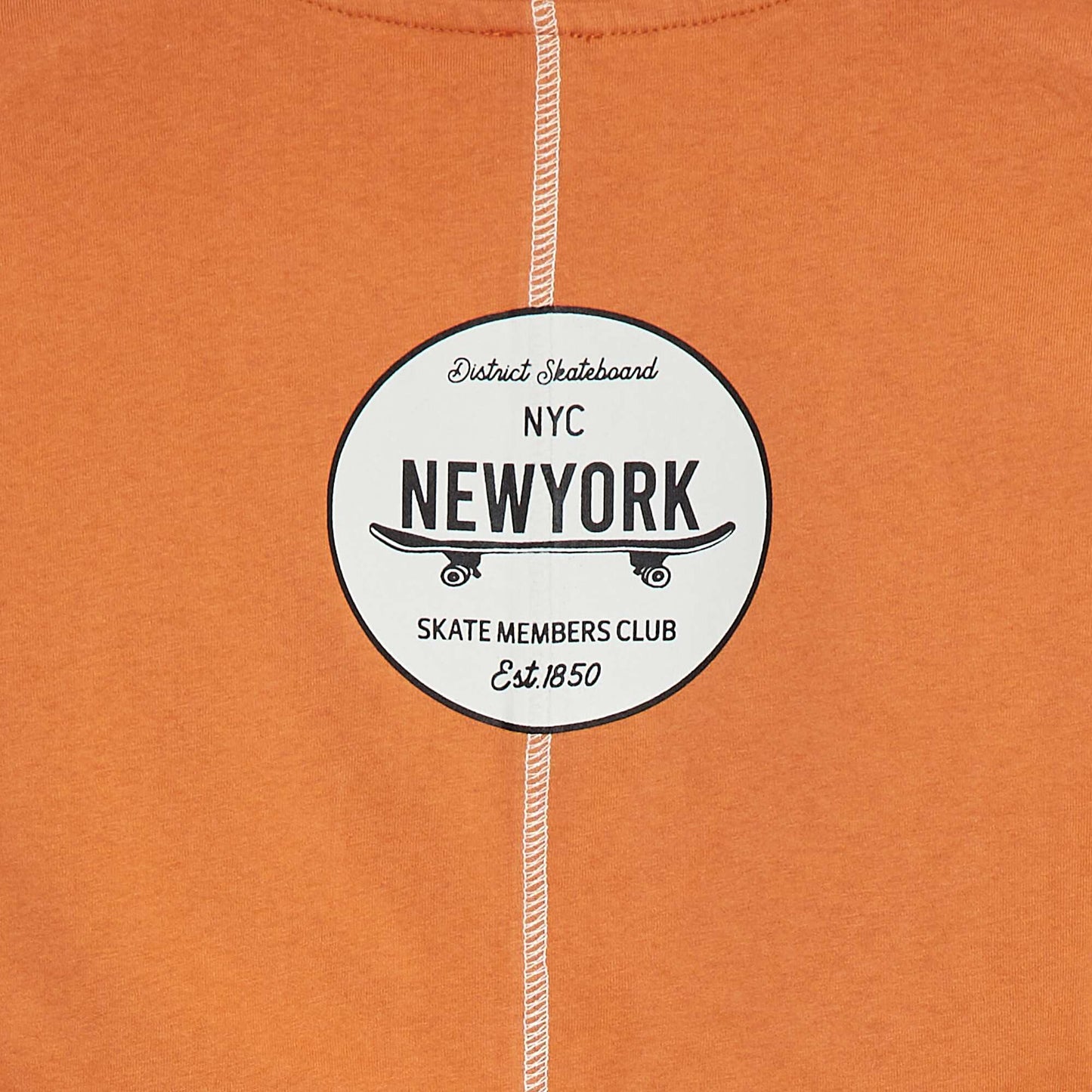 Short-sleeved T-shirt with detail ORANGE