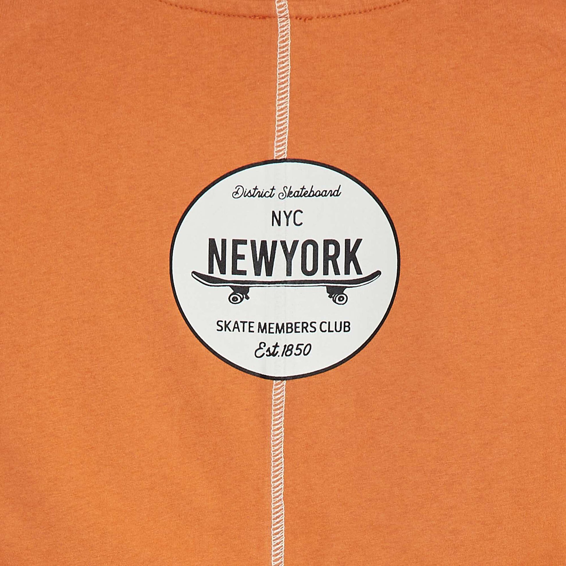Short-sleeved T-shirt with detail ORANGE