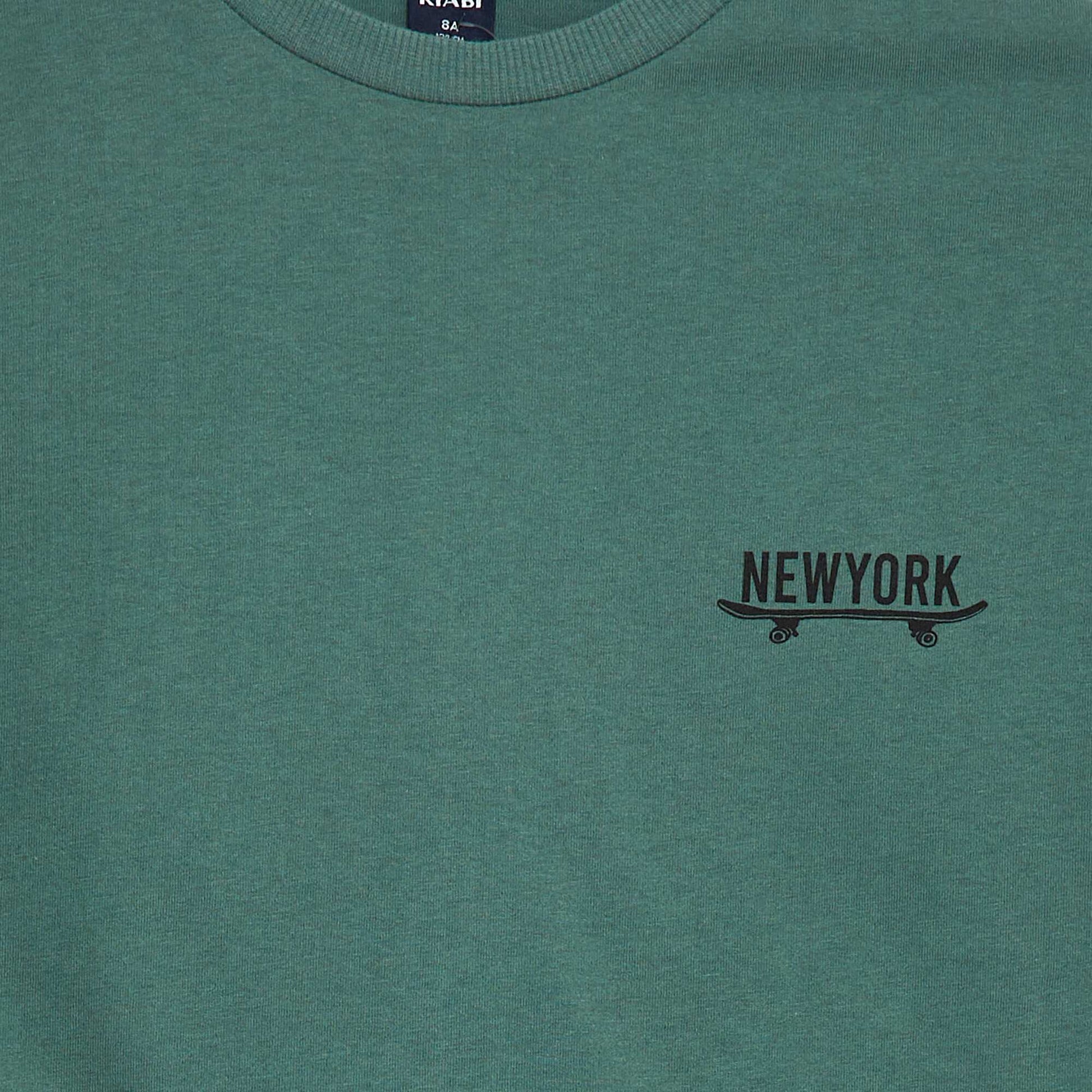 Short-sleeved T-shirt with detail GREEN