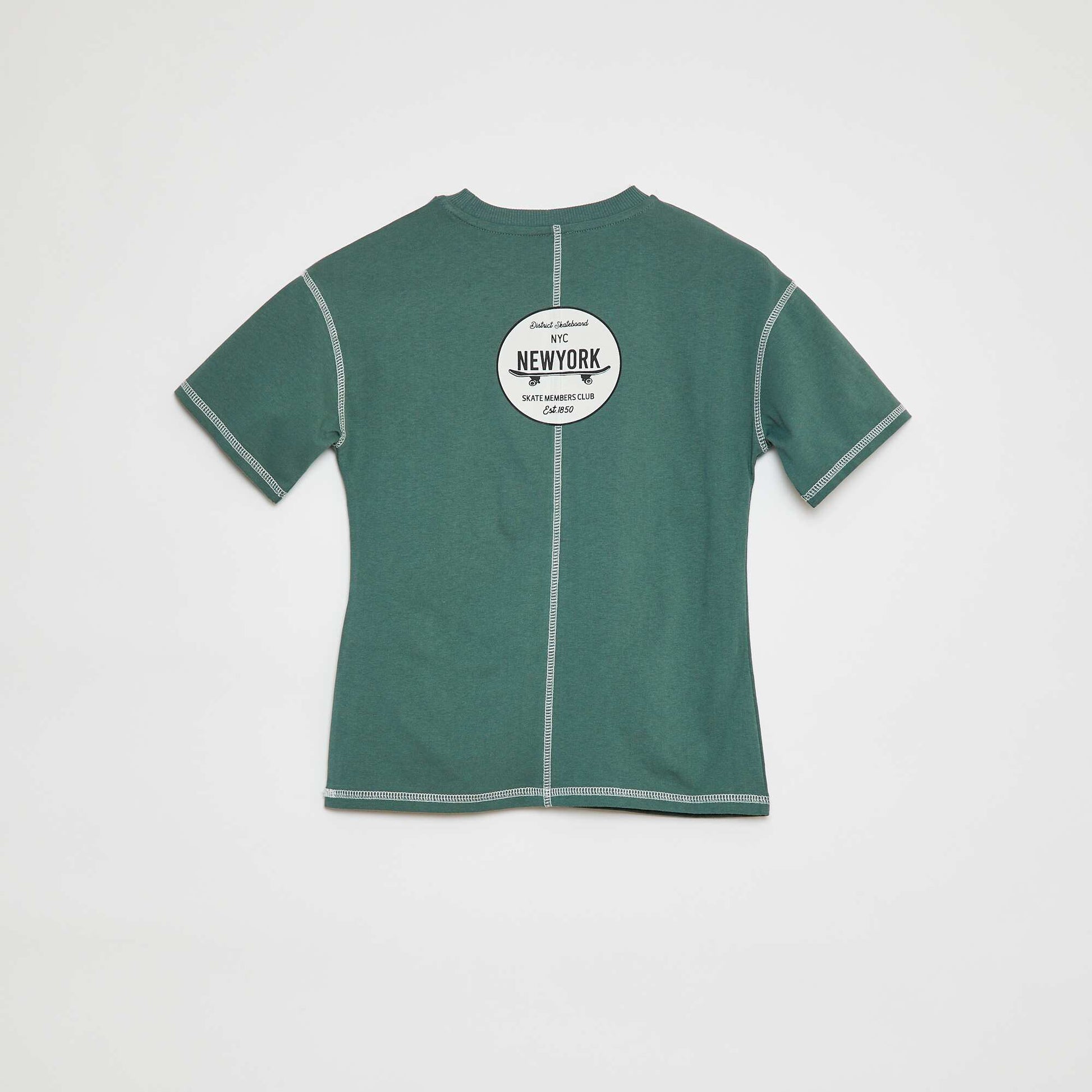 Short-sleeved T-shirt with detail GREEN