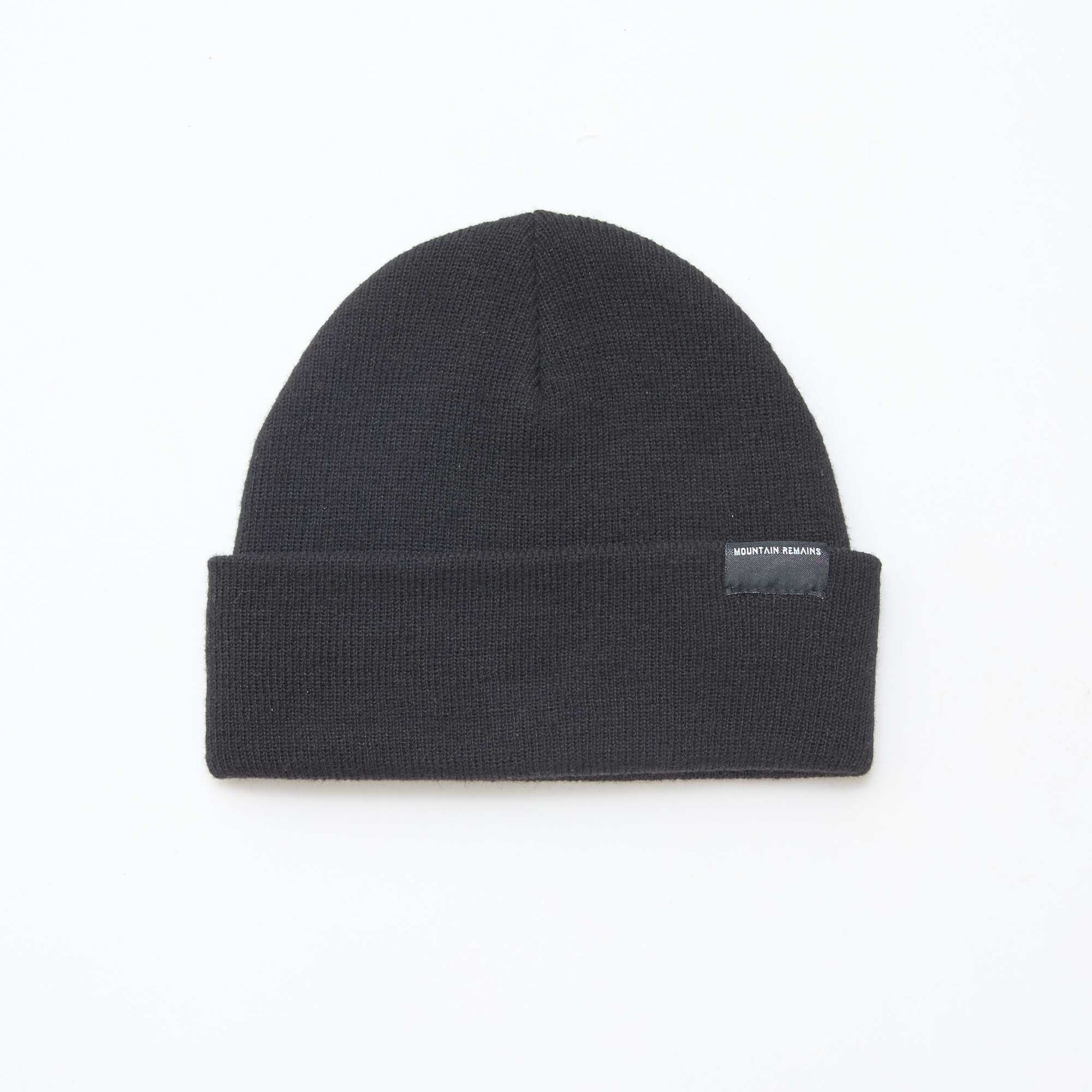 Beanie with turn-up BLACK