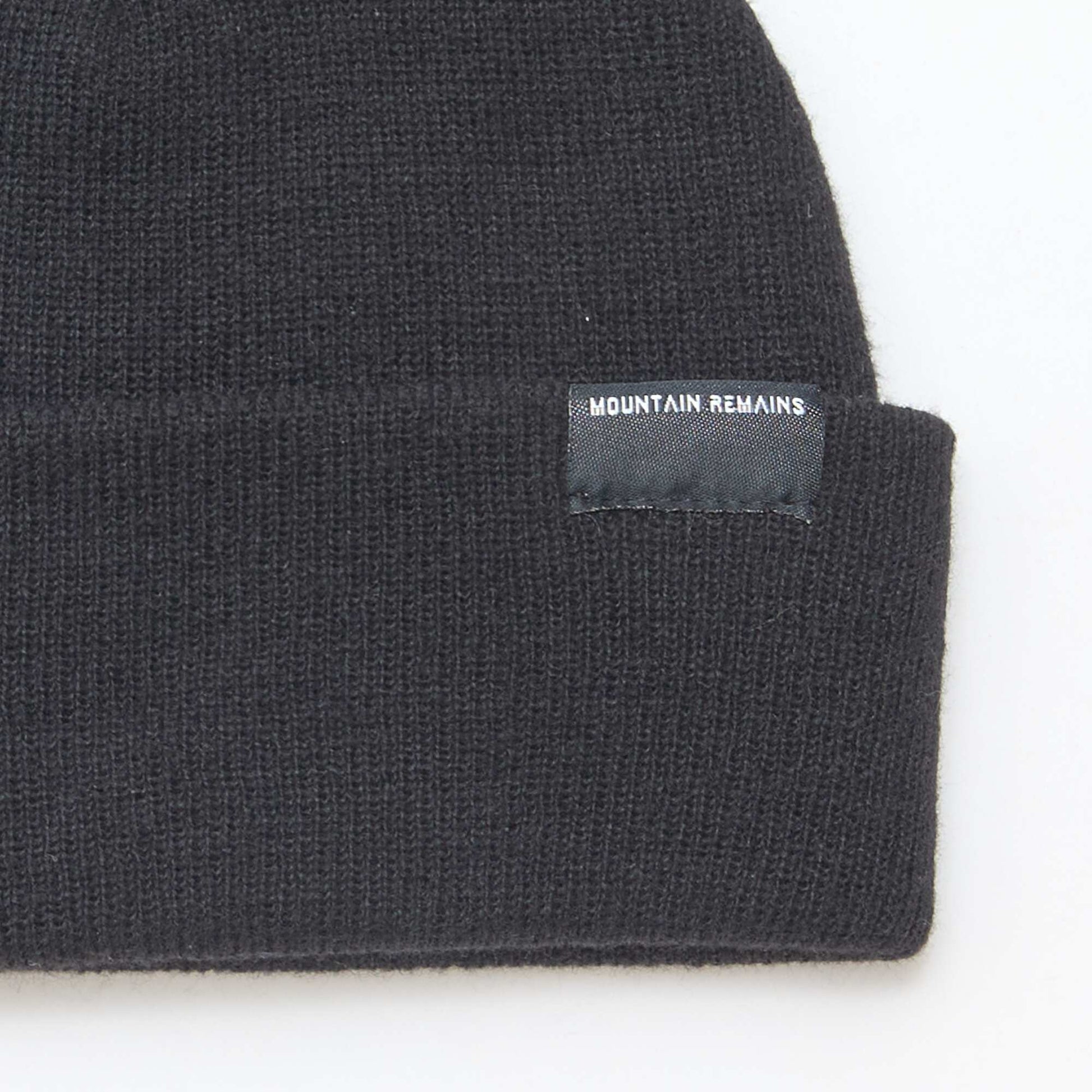 Beanie with turn-up BLACK