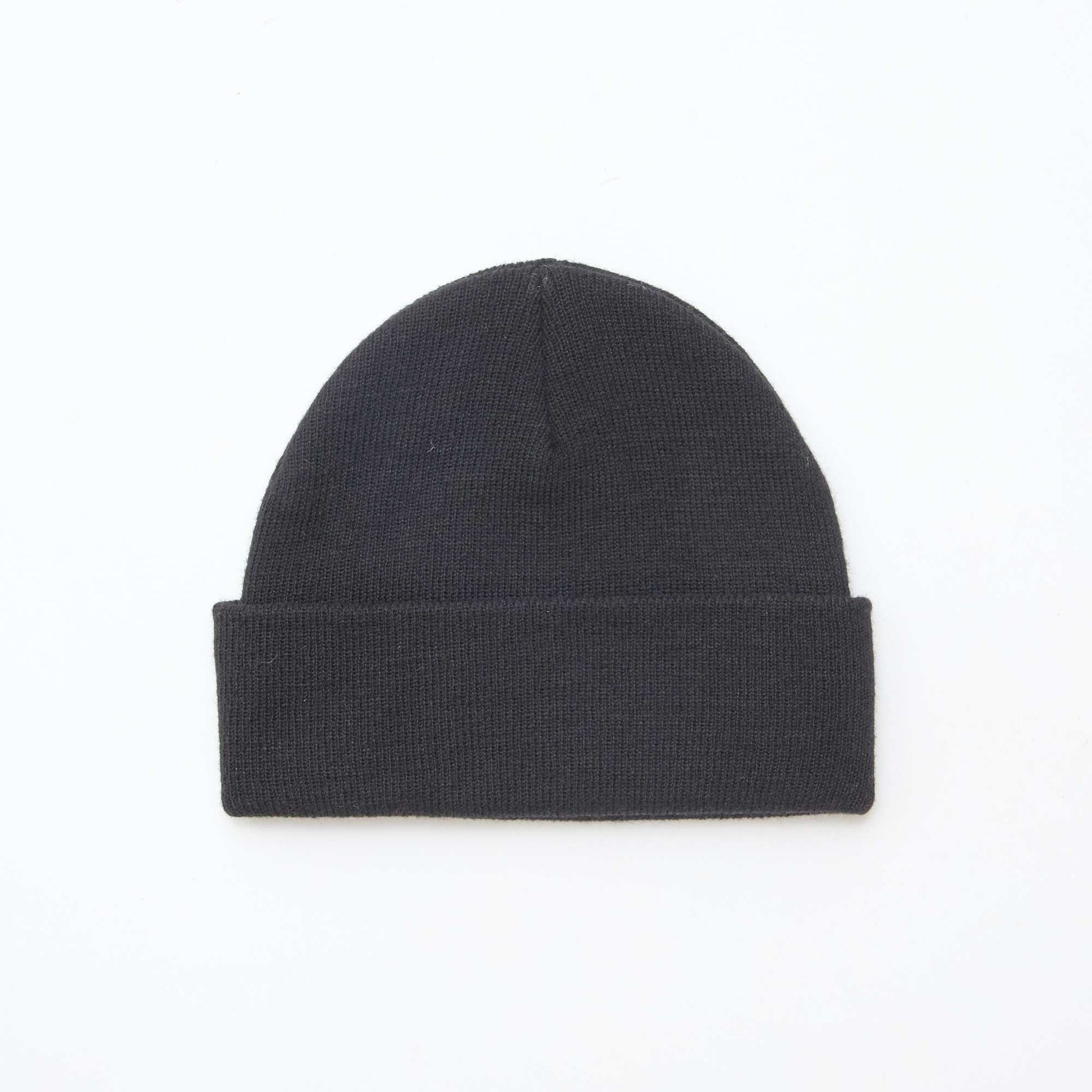 Beanie with turn-up BLACK