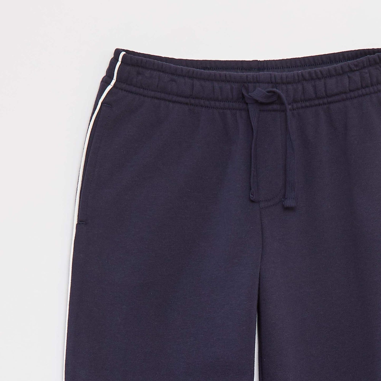 Wide-leg joggers with contrasting trim BLUE