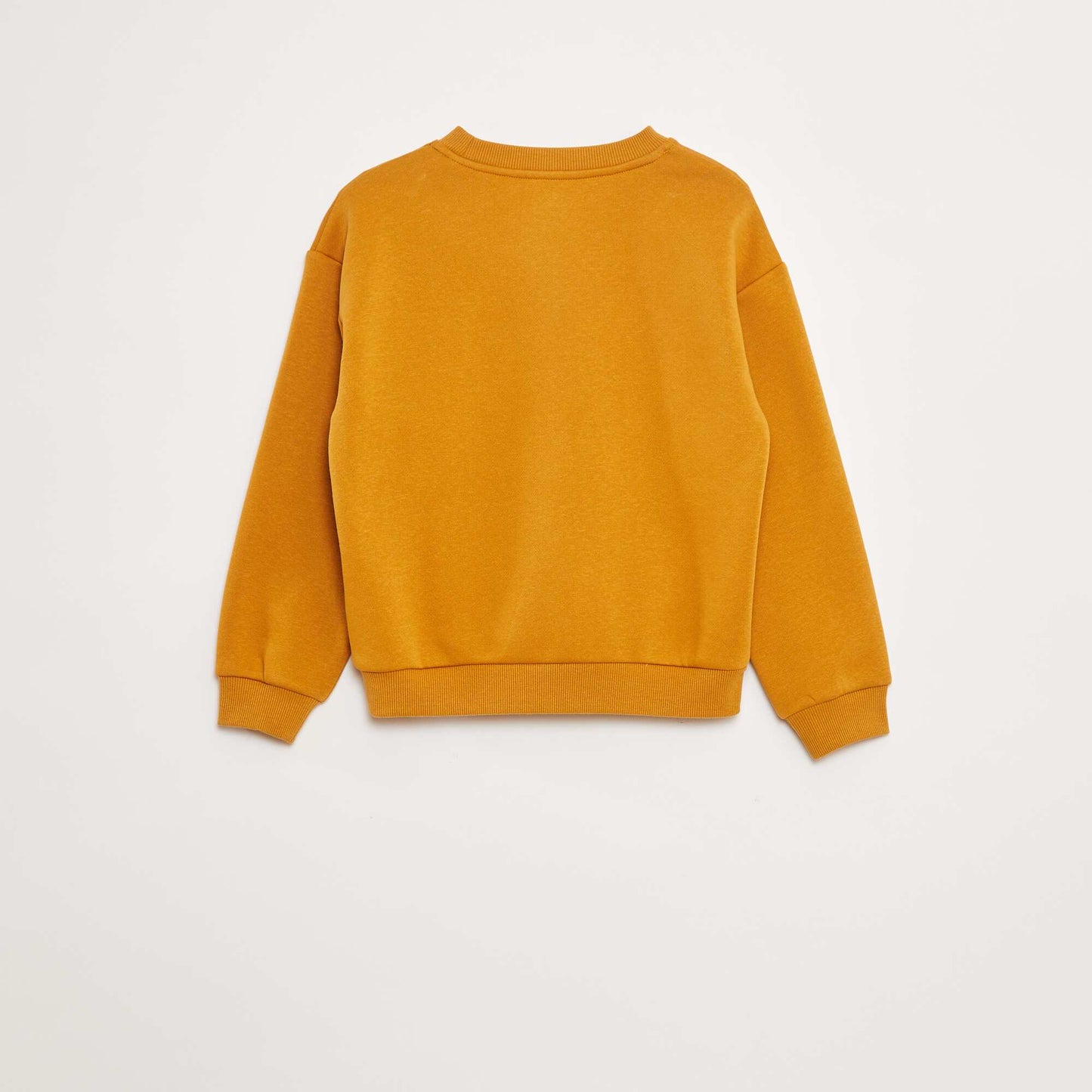 Sweatshirt with bouclé knit design YELLOW