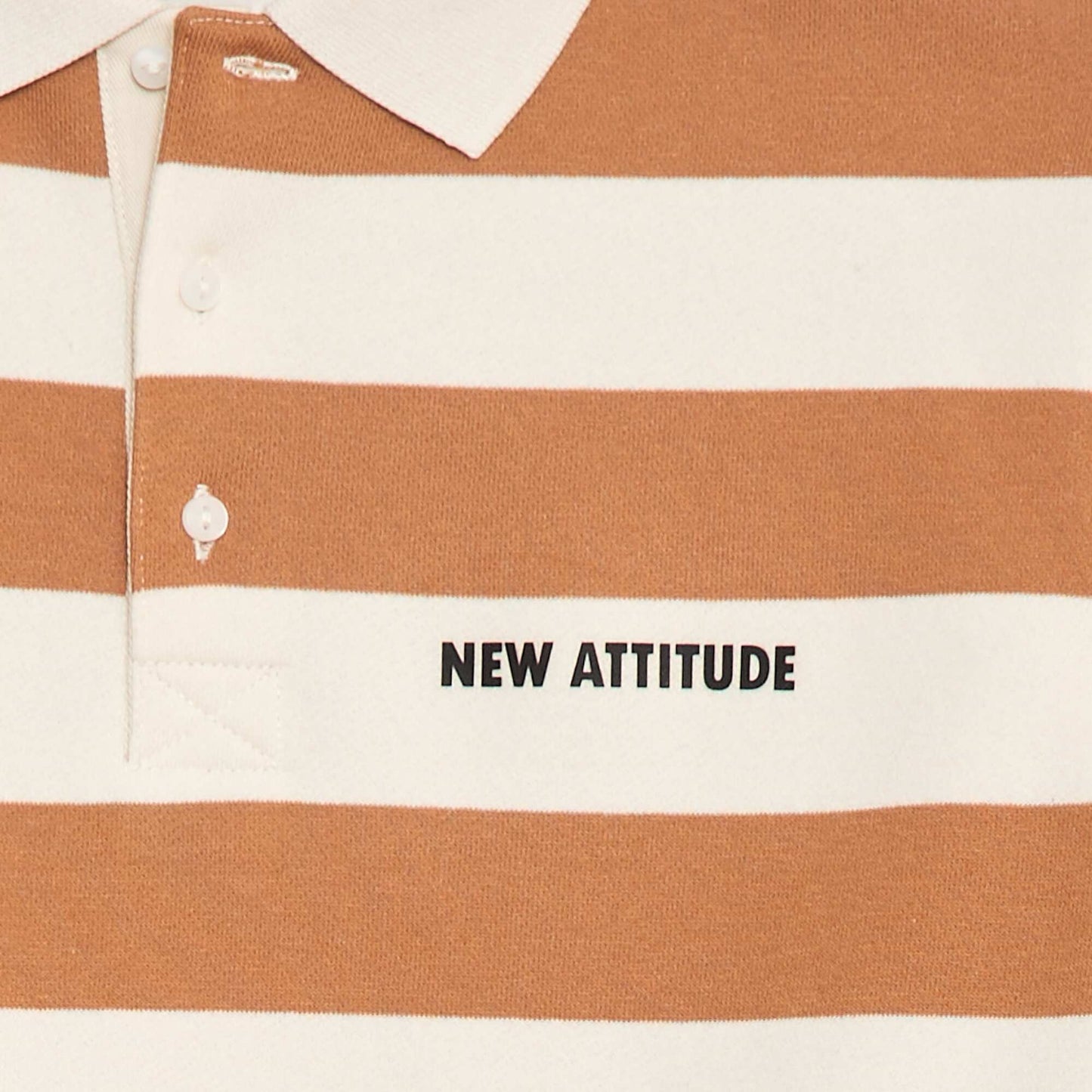 Round polo collar sweatshirt BEIGE
