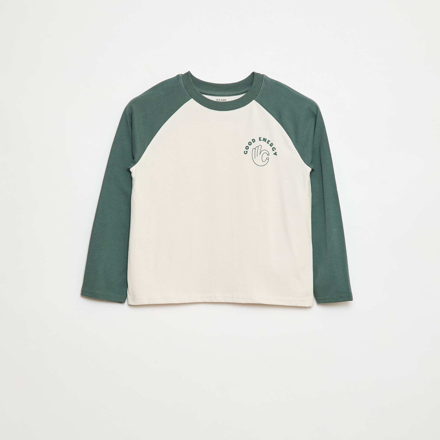 Raglan-sleeved T-shirt GREEN