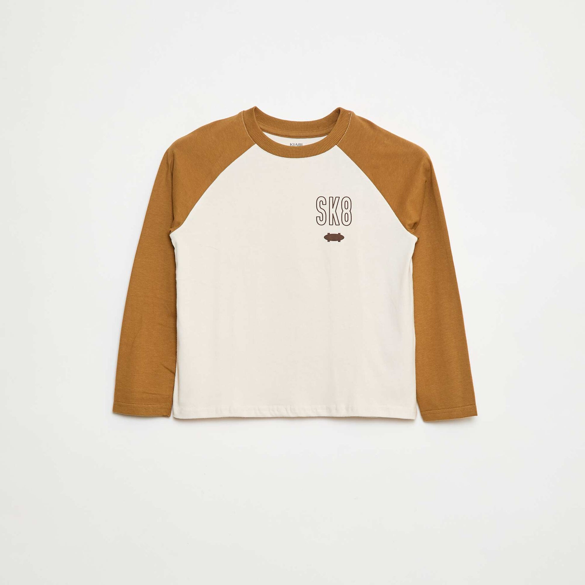 Raglan-sleeved T-shirt YELLOW